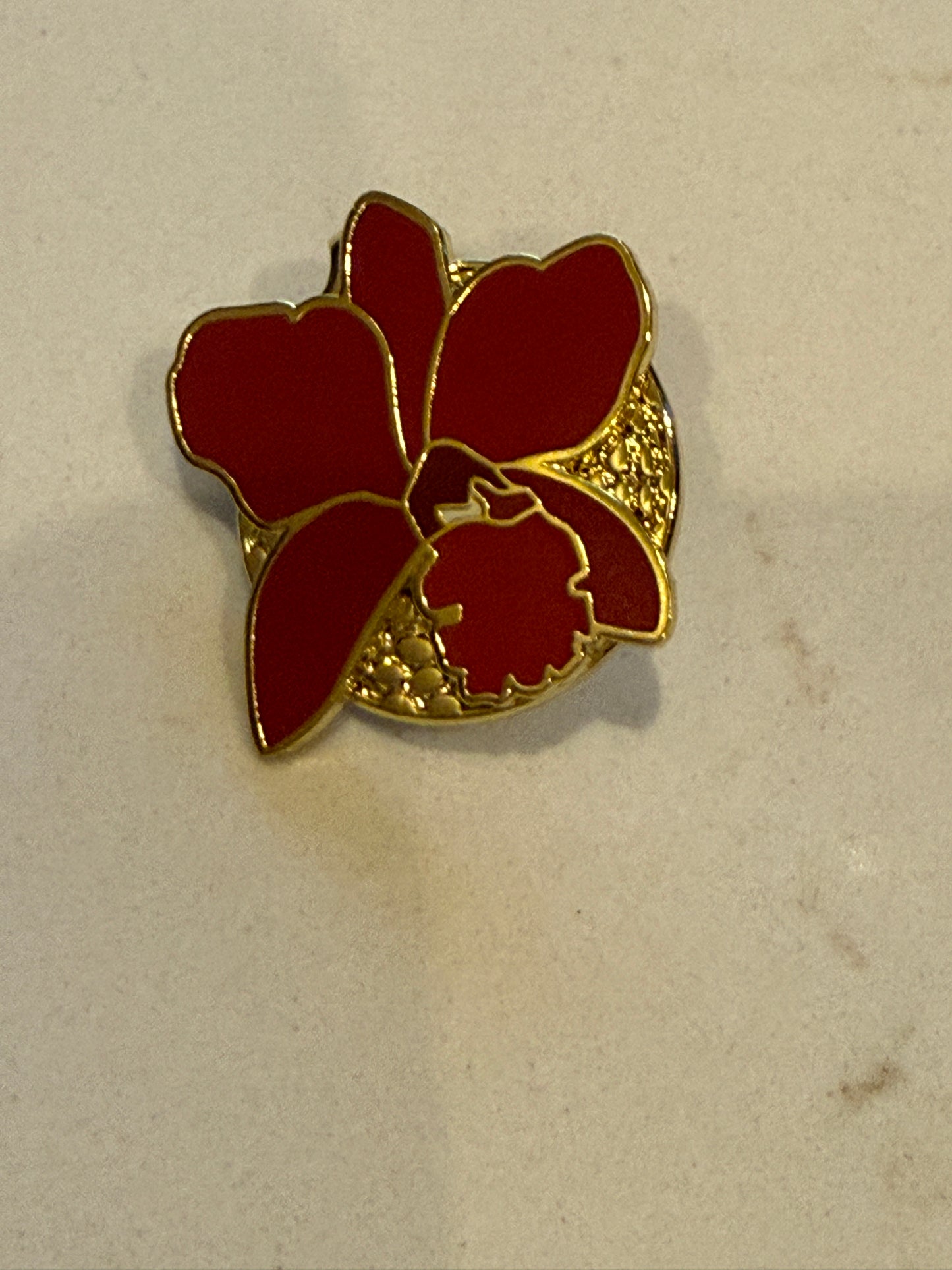 Purple lueddemanniana-Inspired Orchid Flower Enamel Pin