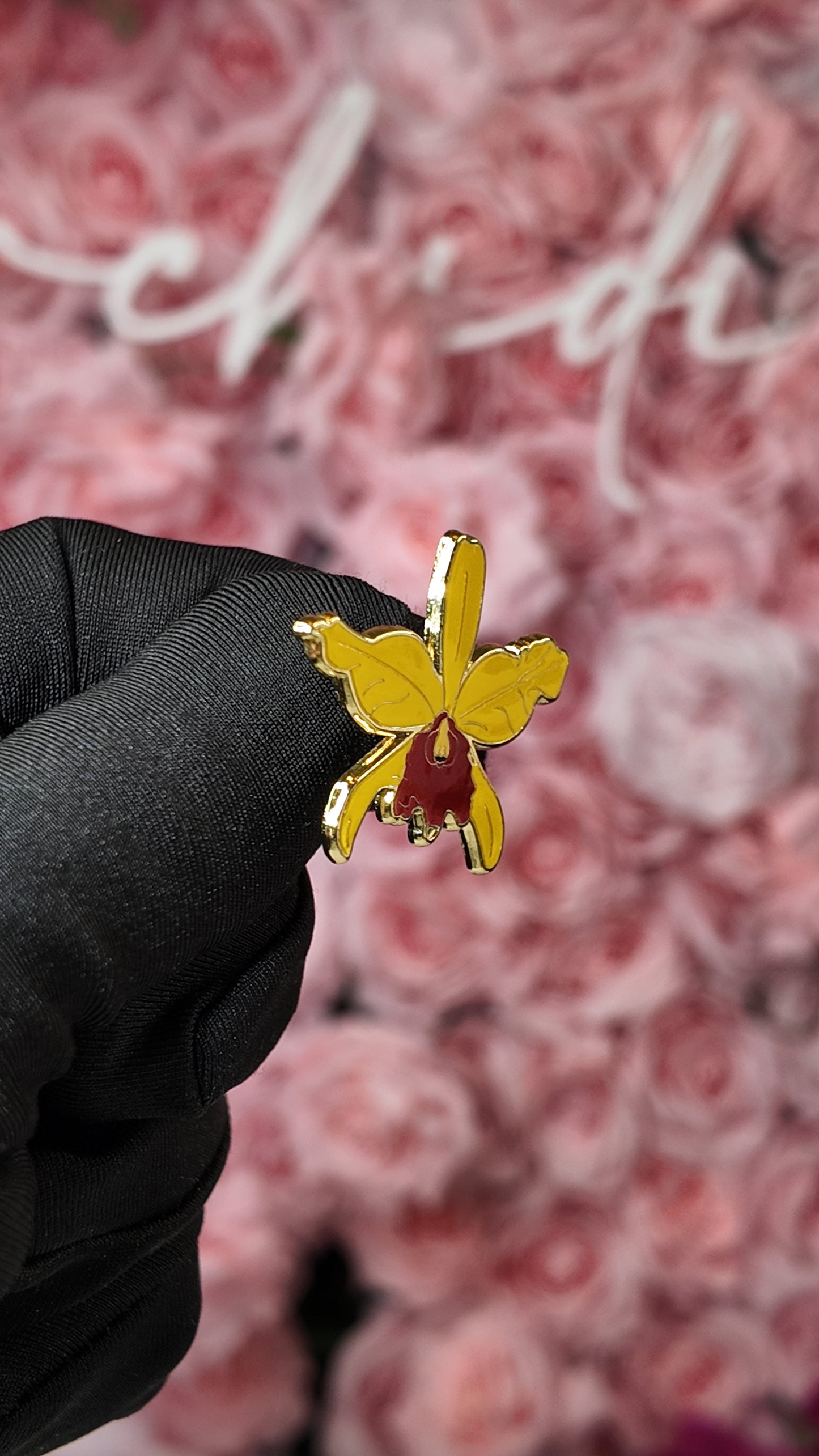 Cattleya Jenmanii-inspired Orchid Flower Enamel Pin