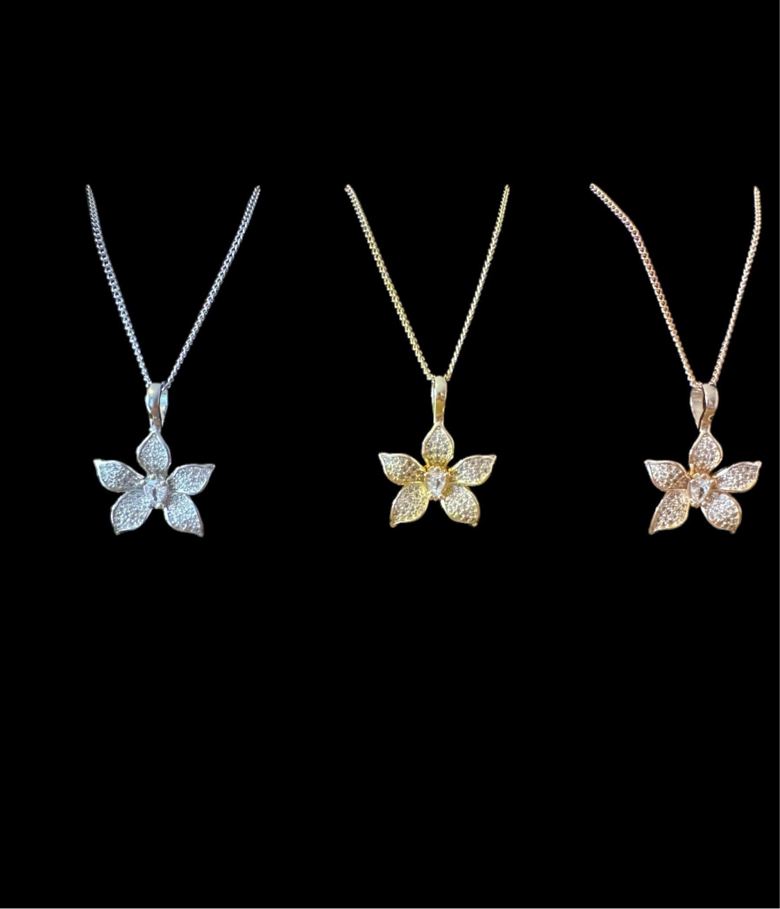 La Brillosa Cattleya Collection: Orchid Pendant Necklace - Orchidique