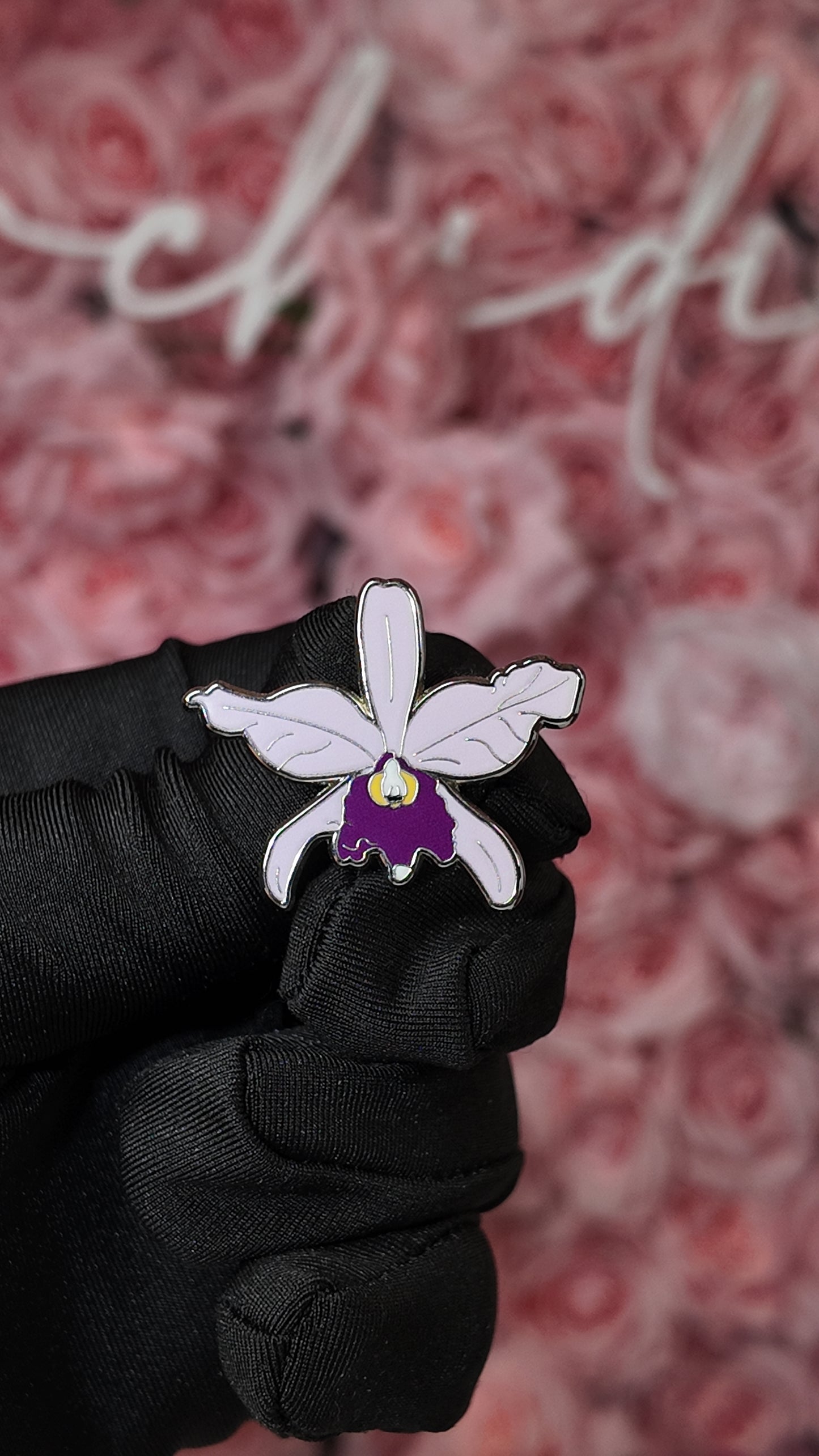Cattleya Jenmanii-inspired Orchid Flower Enamel Pin