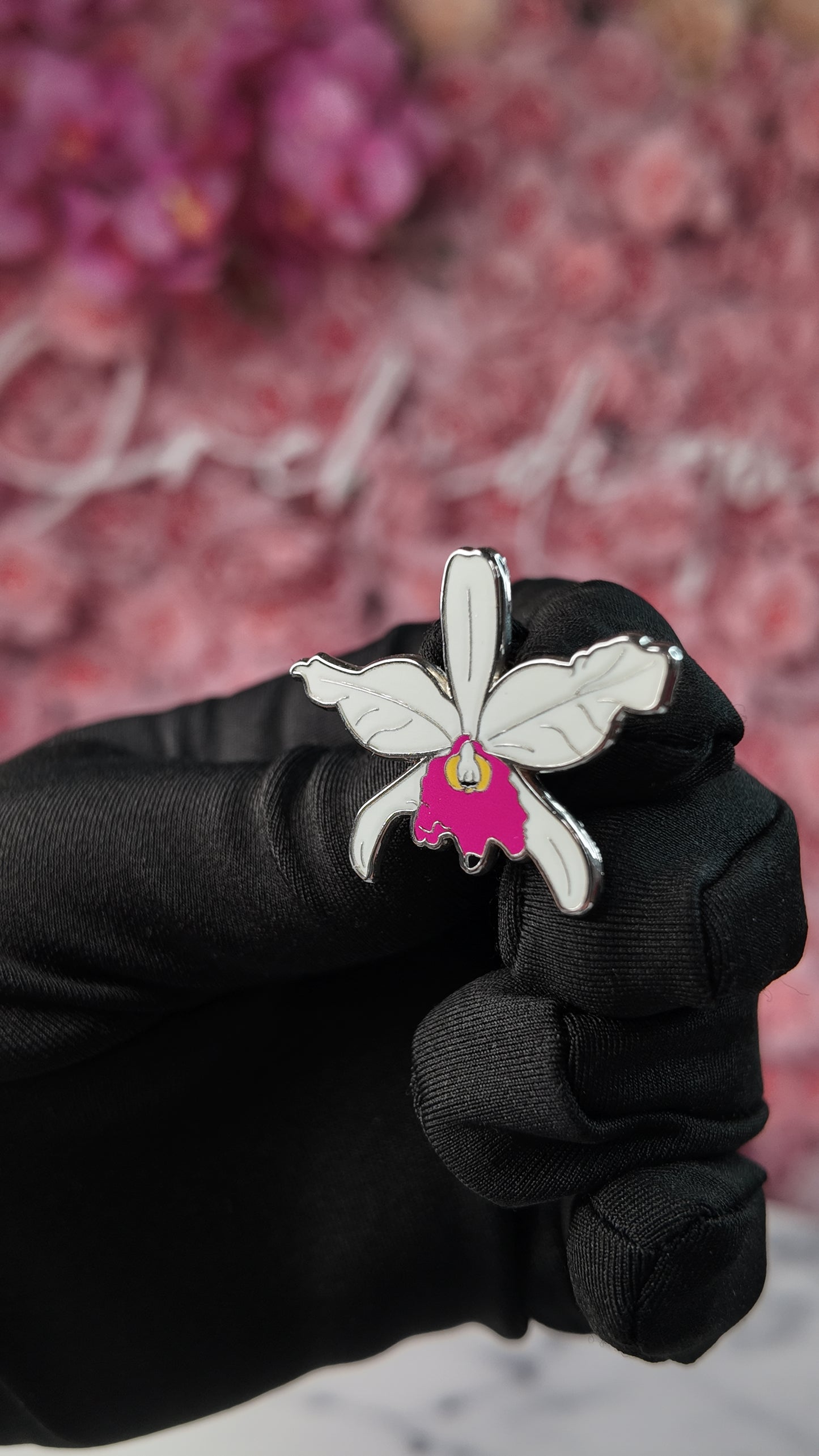 Cattleya Jenmanii-inspired Orchid Flower Enamel Pin