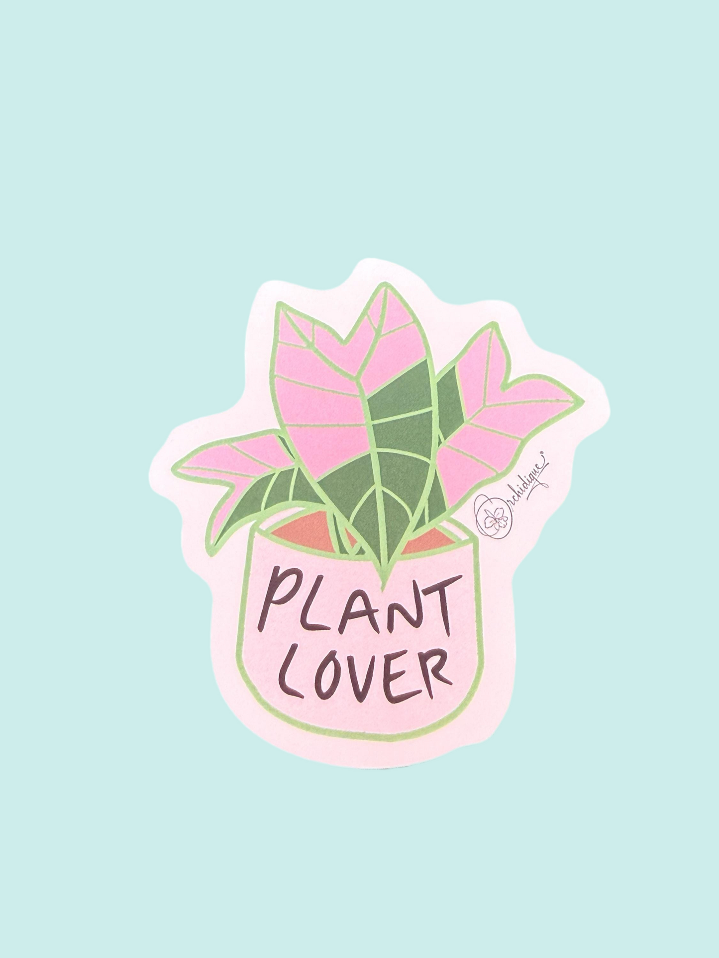 Plant Lover Sticker • Alocasia Pink Nobilis