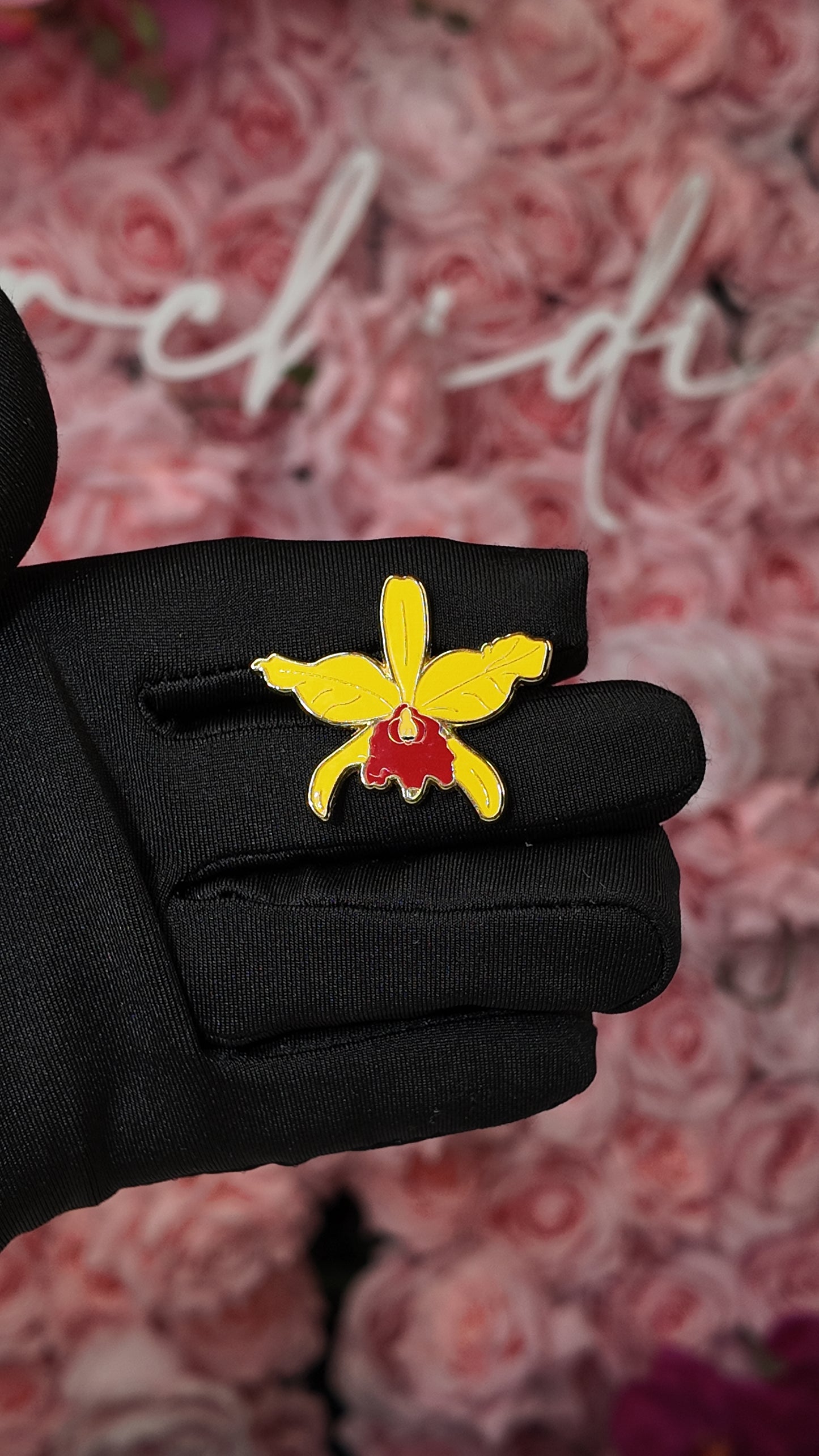 Cattleya Jenmanii-inspired Orchid Flower Enamel Pin