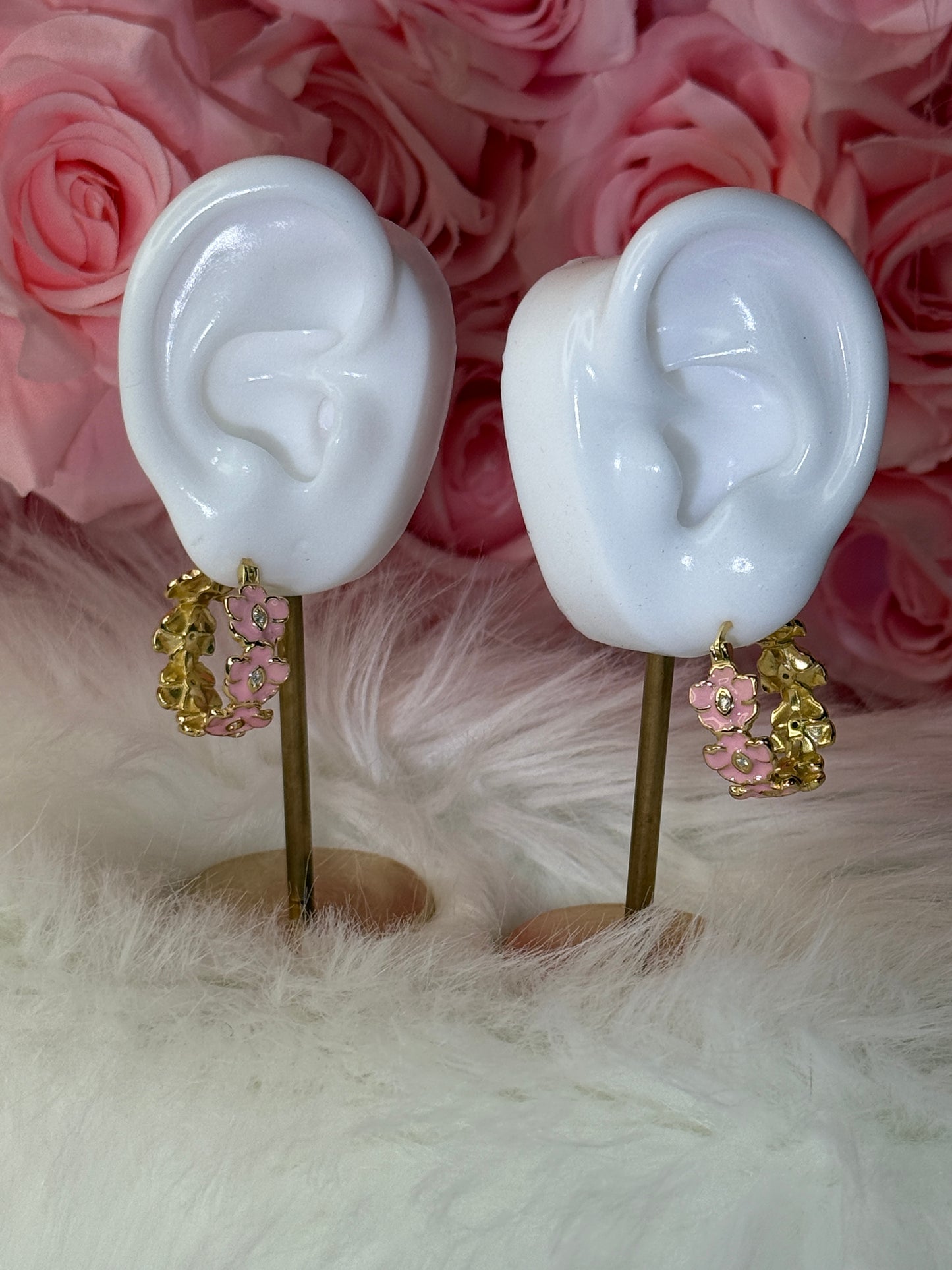 The Vanda Hoop Collection: Vanda Orchid Hoop Earrings