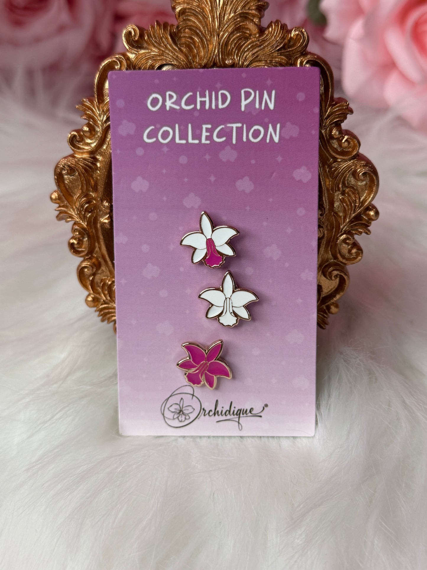 Mini Violacea - inspired Orchid Flower Enamel Pin - Orchidique