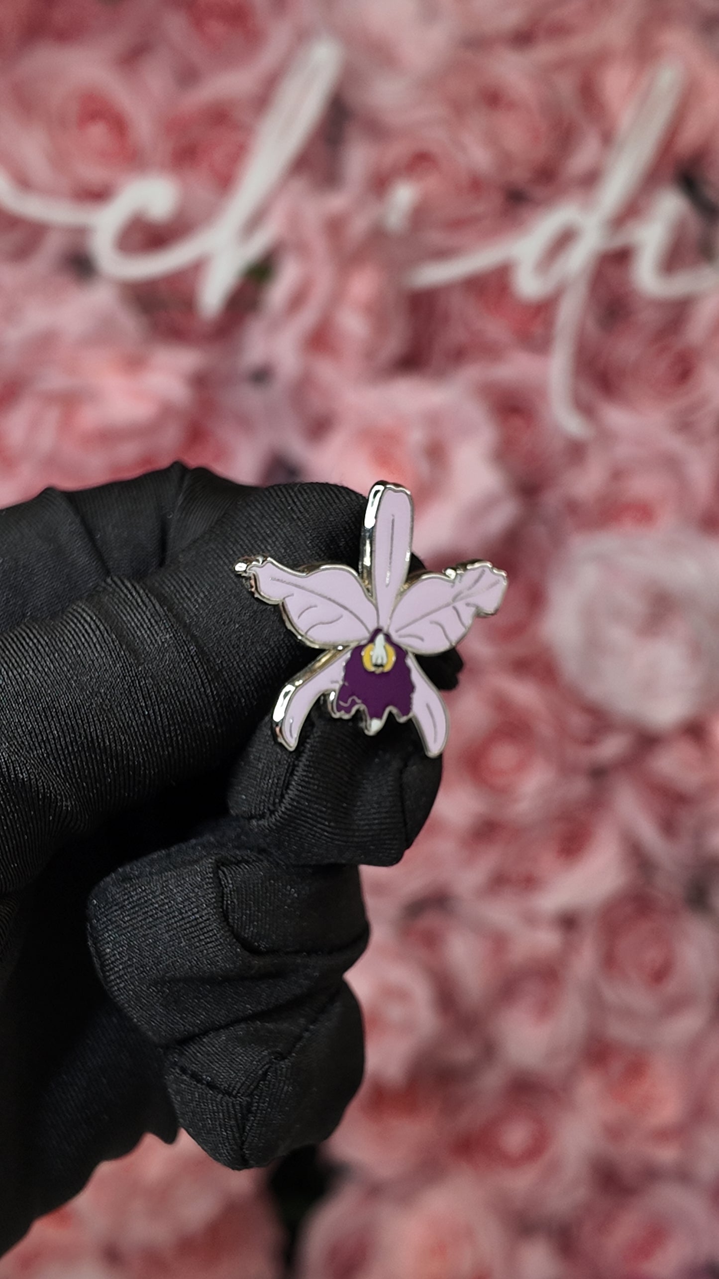 Cattleya Jenmanii-inspired Orchid Flower Enamel Pin