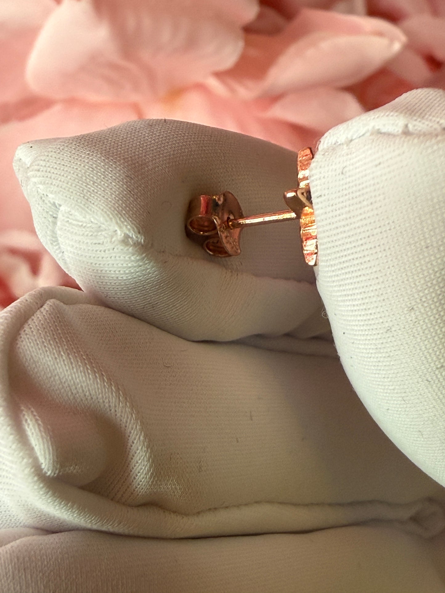Signature Pink Zircon Cattleya Earring, Rose Pearl Jacket : 18k Rose Gold Rose Pearl