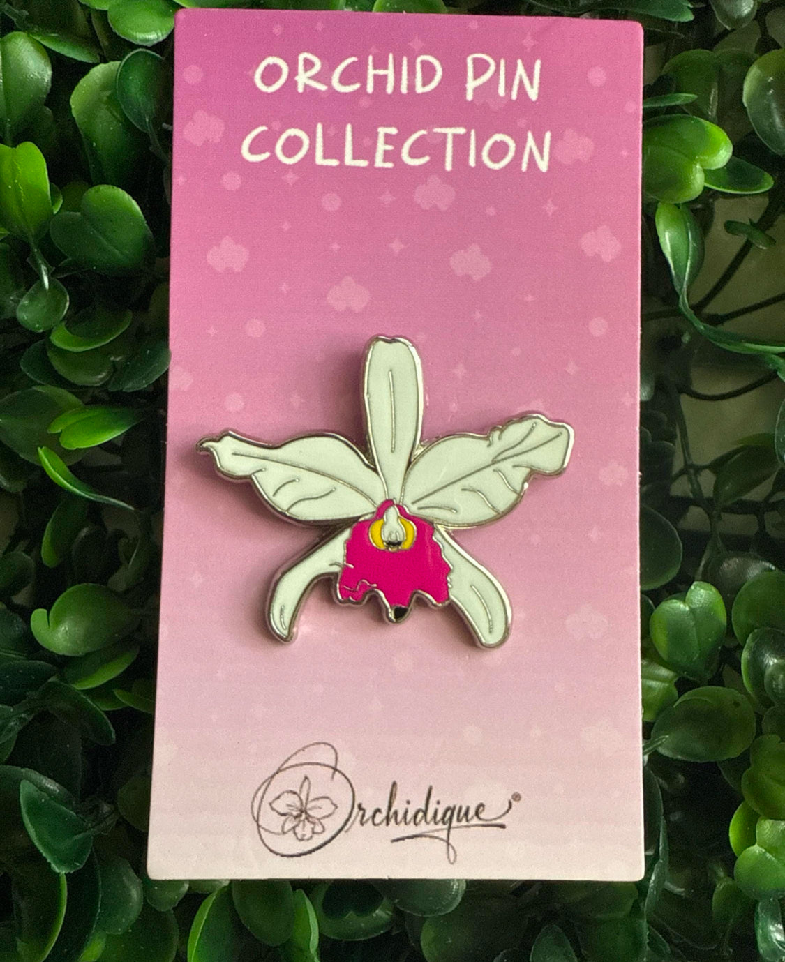 Cattleya Jenmanii-inspired Orchid Flower Enamel Pin