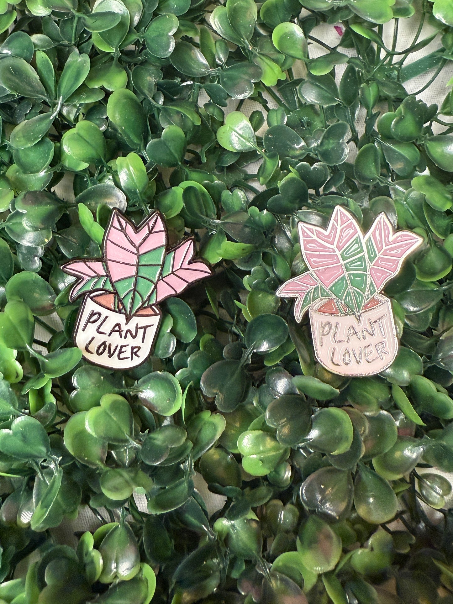 Alocasia Pink Nobilis Flower Enamel Pin