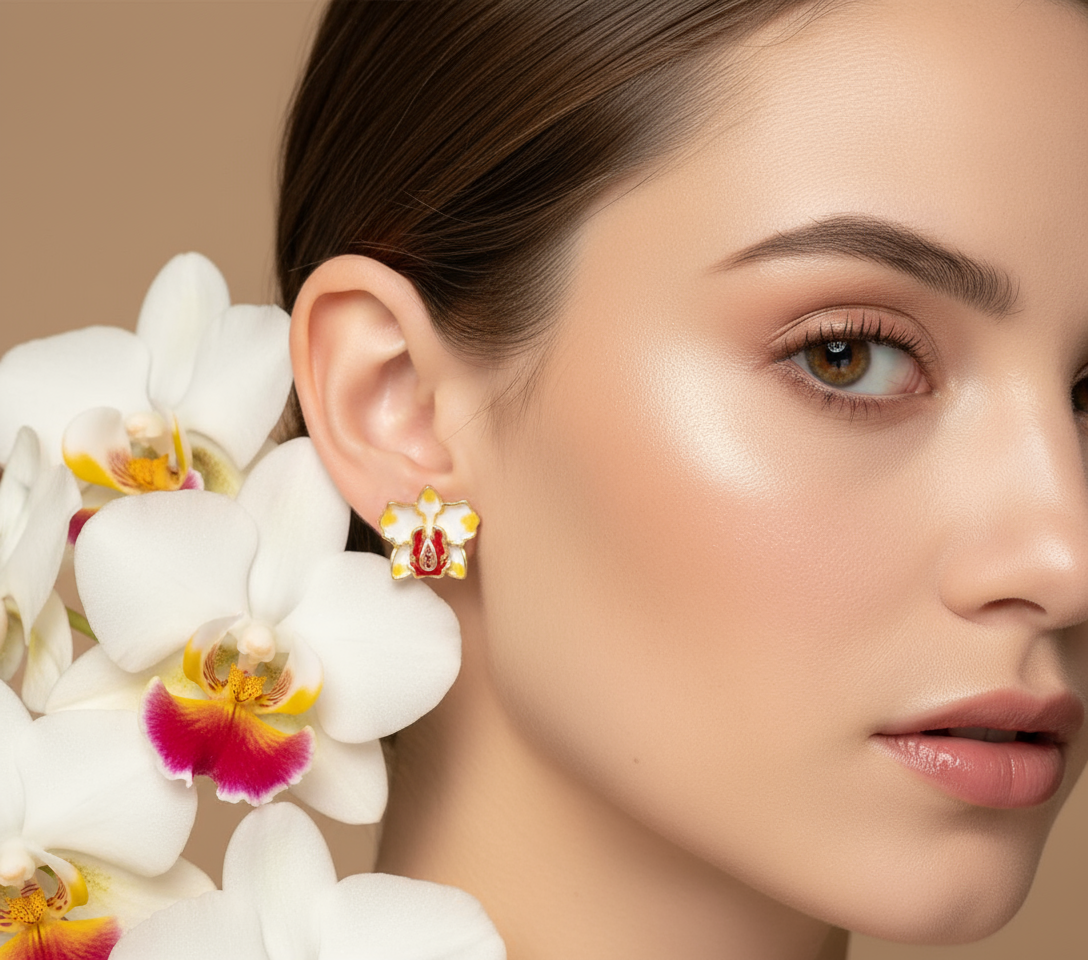 La Colombiana Collection: Rlc. Amazing Thailand Orchid Jewelry Set