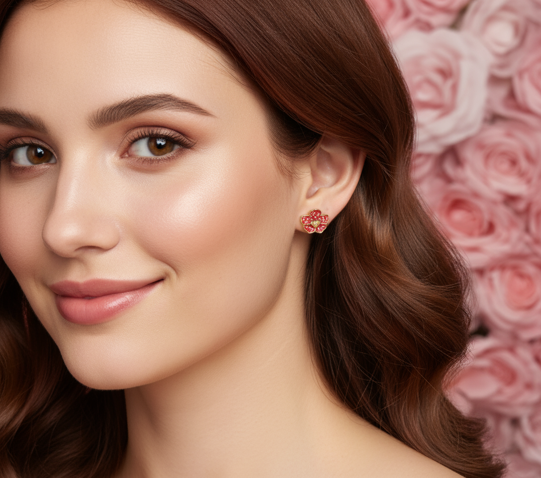 Vanda Dotted Delights Collection: Red Mimi Vanda Earrings