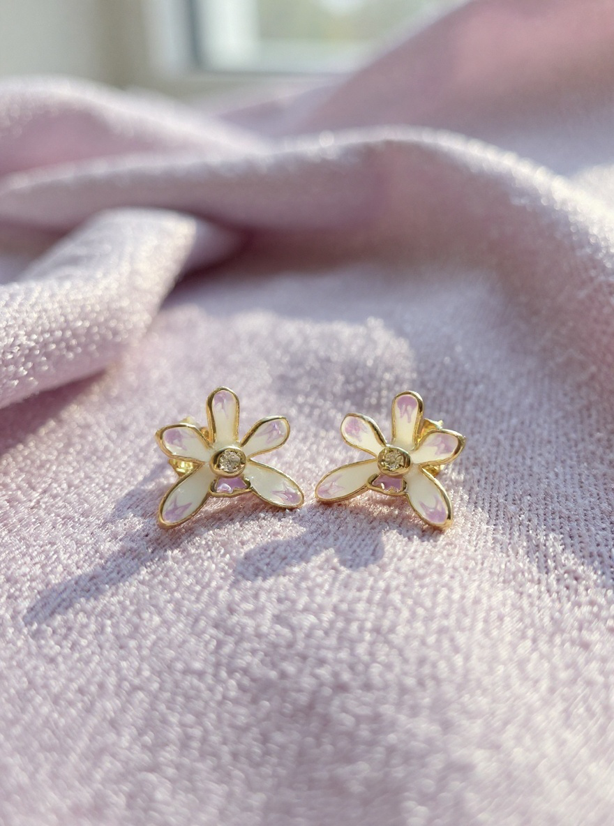 Luzonica Inspired Vanda Orchid Stud Earrings