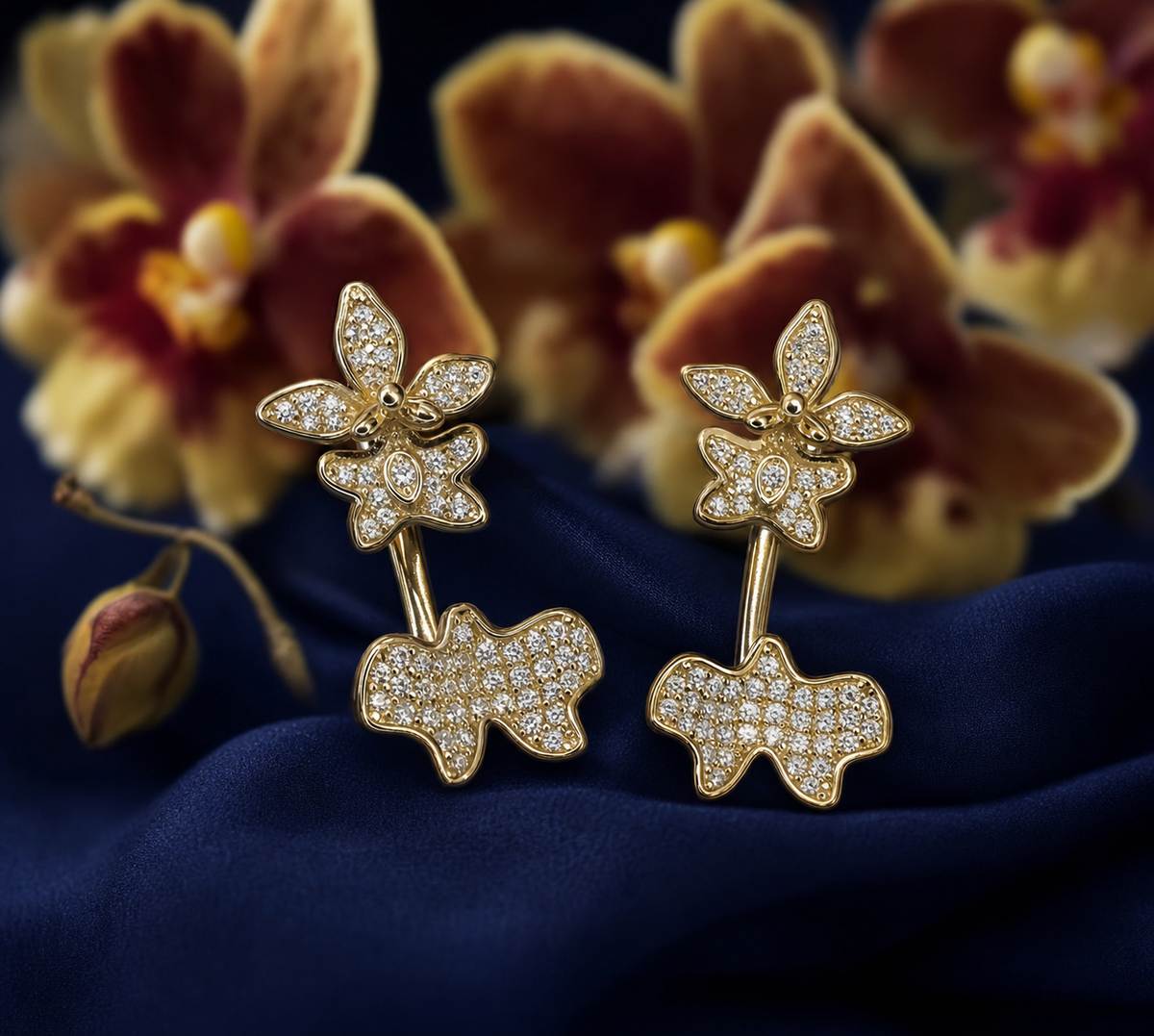 Tolumnia Orchid Stud Earrings — Orchidique view 12