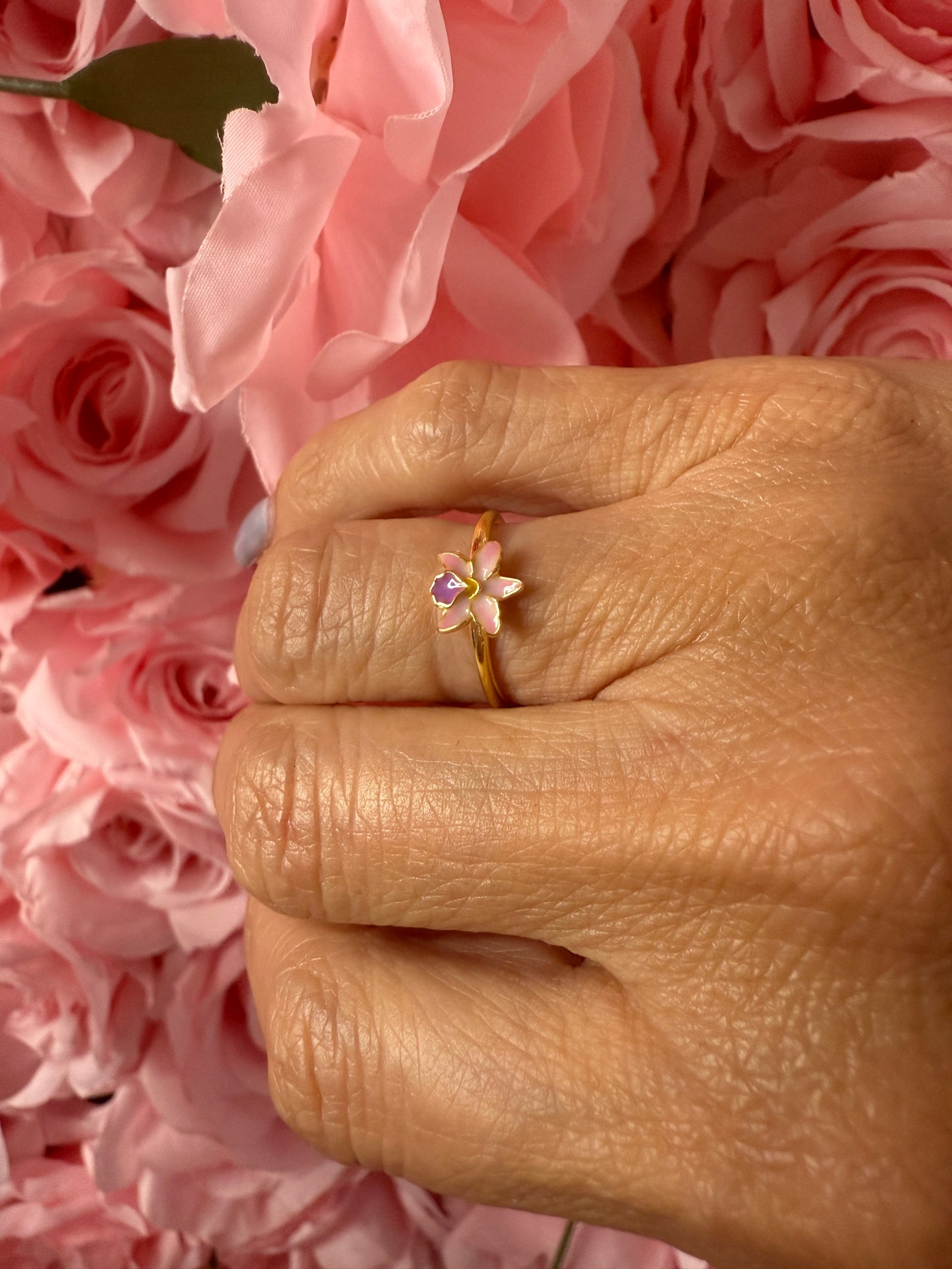 La Colombiana Inspired Collection: Cattleya TrianaePink Sian Orchid Jewelry Set