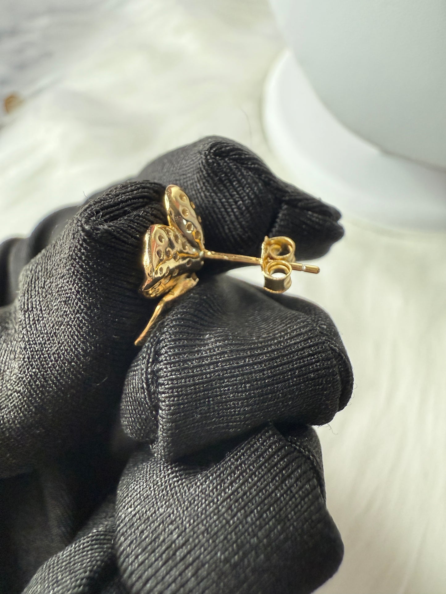 Shimmer me Phalaenopsis Collection • Gold with White and Yellow Zircons Orchid Jewelry