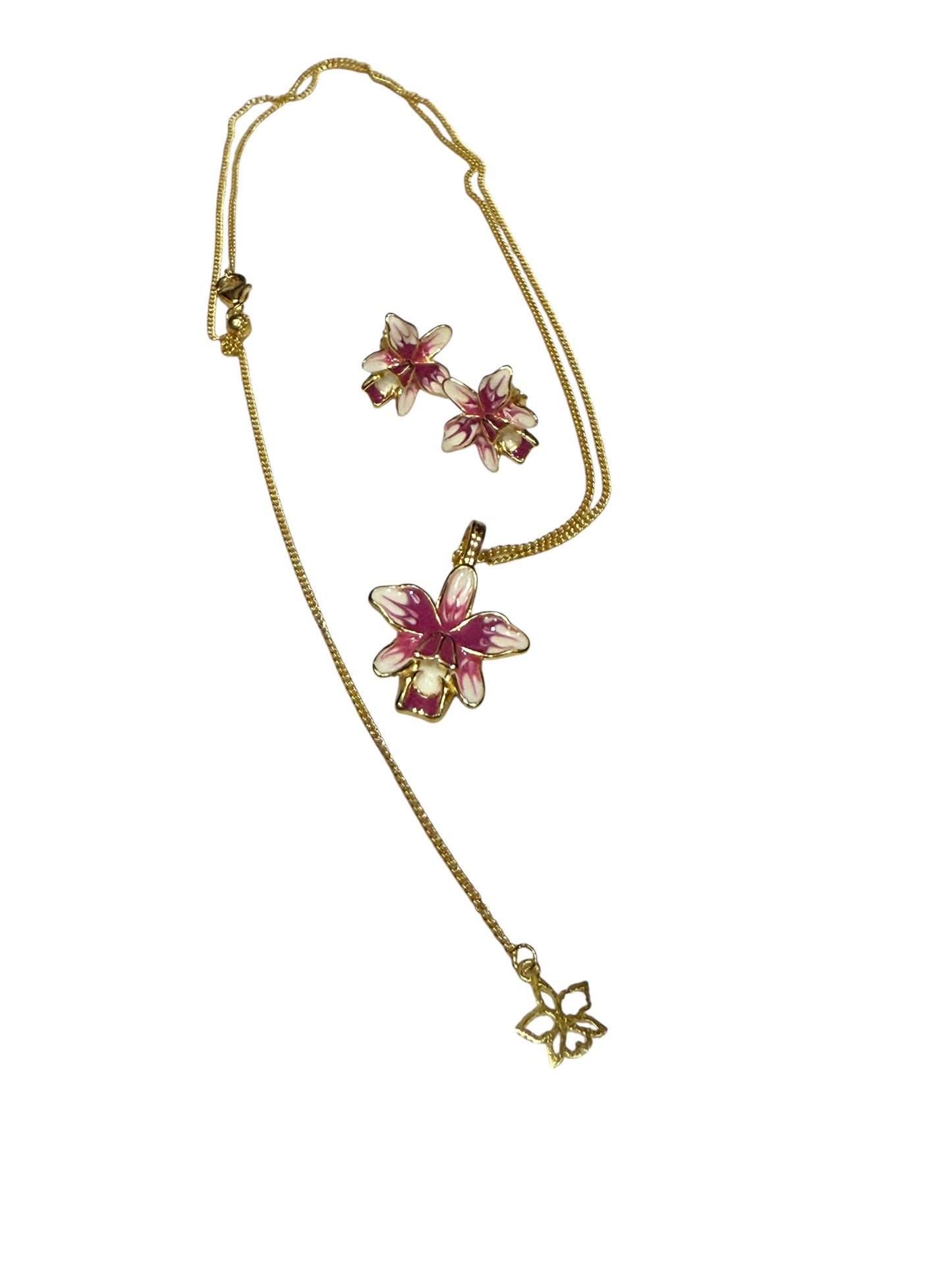 Violecea Collection: Semi Alba Cattleya Violecea Rubrea -inspired Jewelry