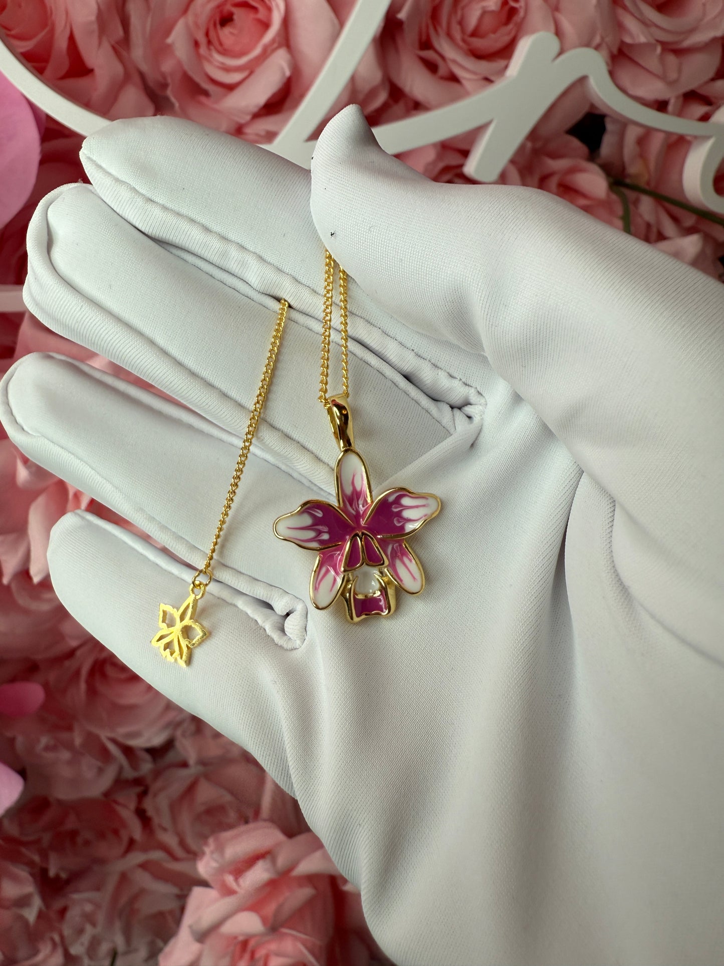 Violecea Collection: Semi Alba Cattleya Violecea Rubrea -inspired Jewelry