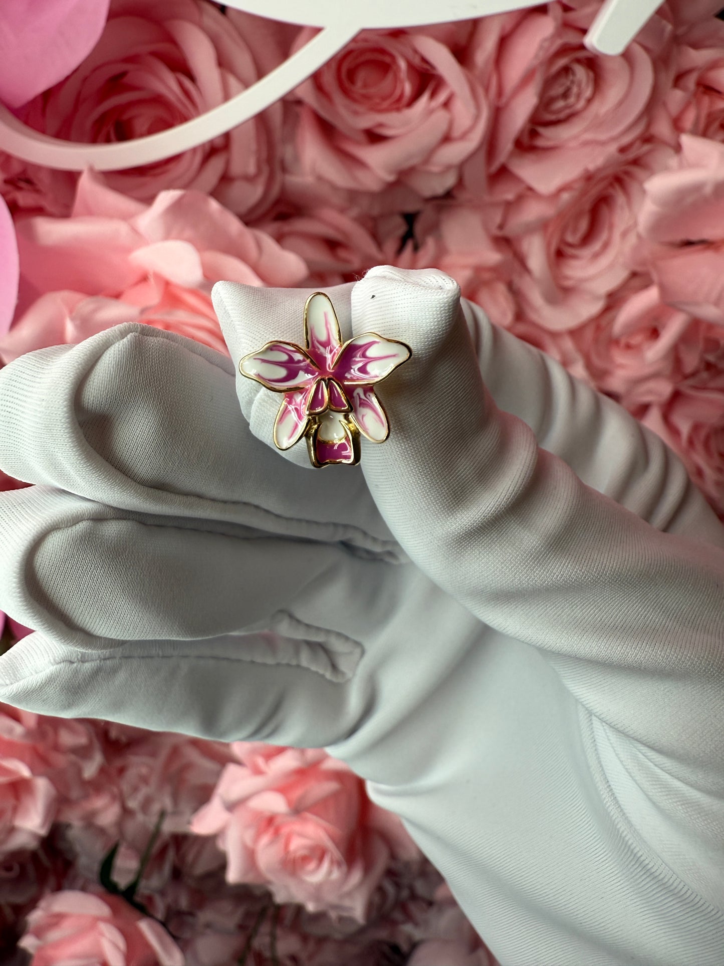 Violecea Collection: Semi Alba Cattleya Violecea Rubrea -inspired Jewelry