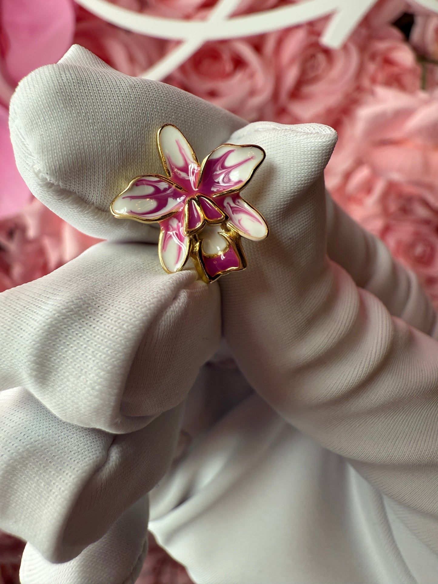 Violecea Collection: Semi Alba Cattleya Violecea Rubrea -inspired Jewelry