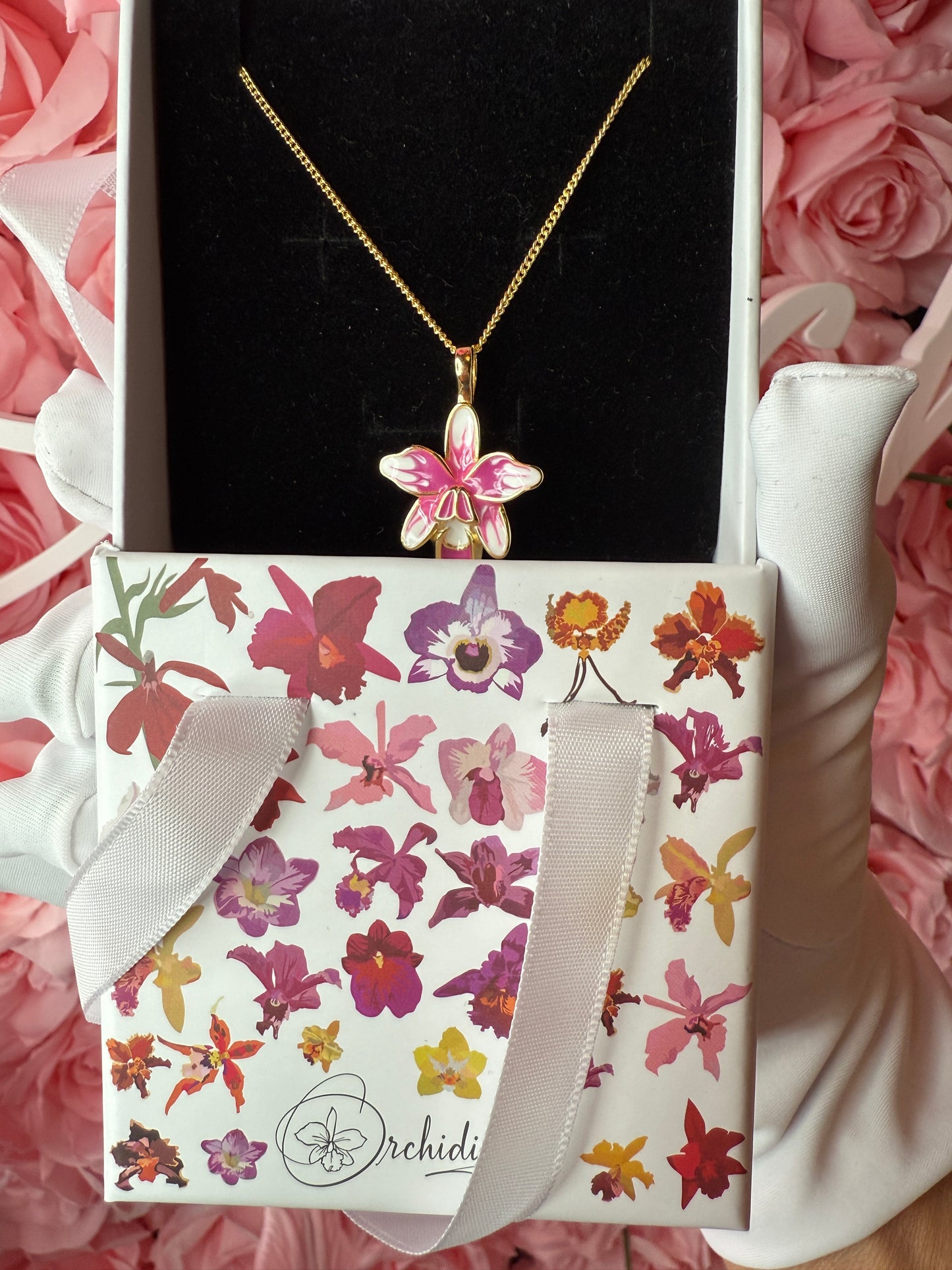 Violecea Collection: Semi Alba Cattleya Violecea Rubrea -inspired Jewelry