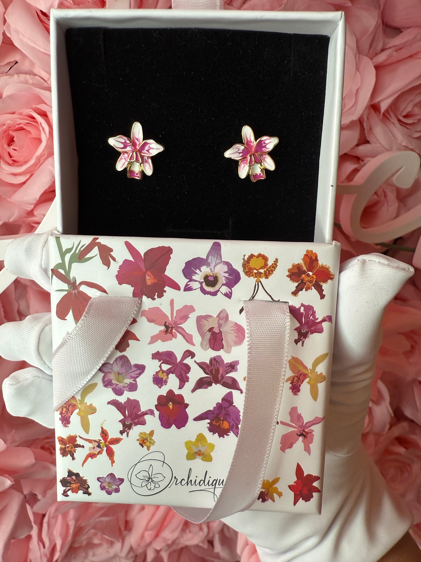 Violecea Collection: Semi Alba Cattleya Violecea Rubrea -inspired Jewelry