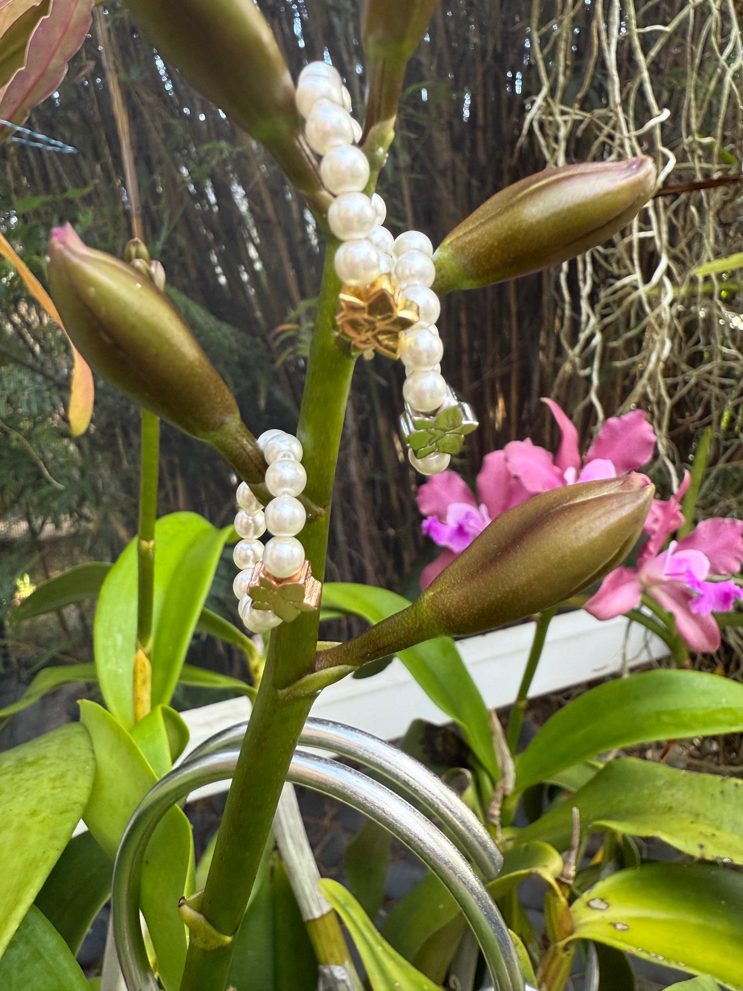 Pearl Orchid Ring: Cattleya Stackable Ring