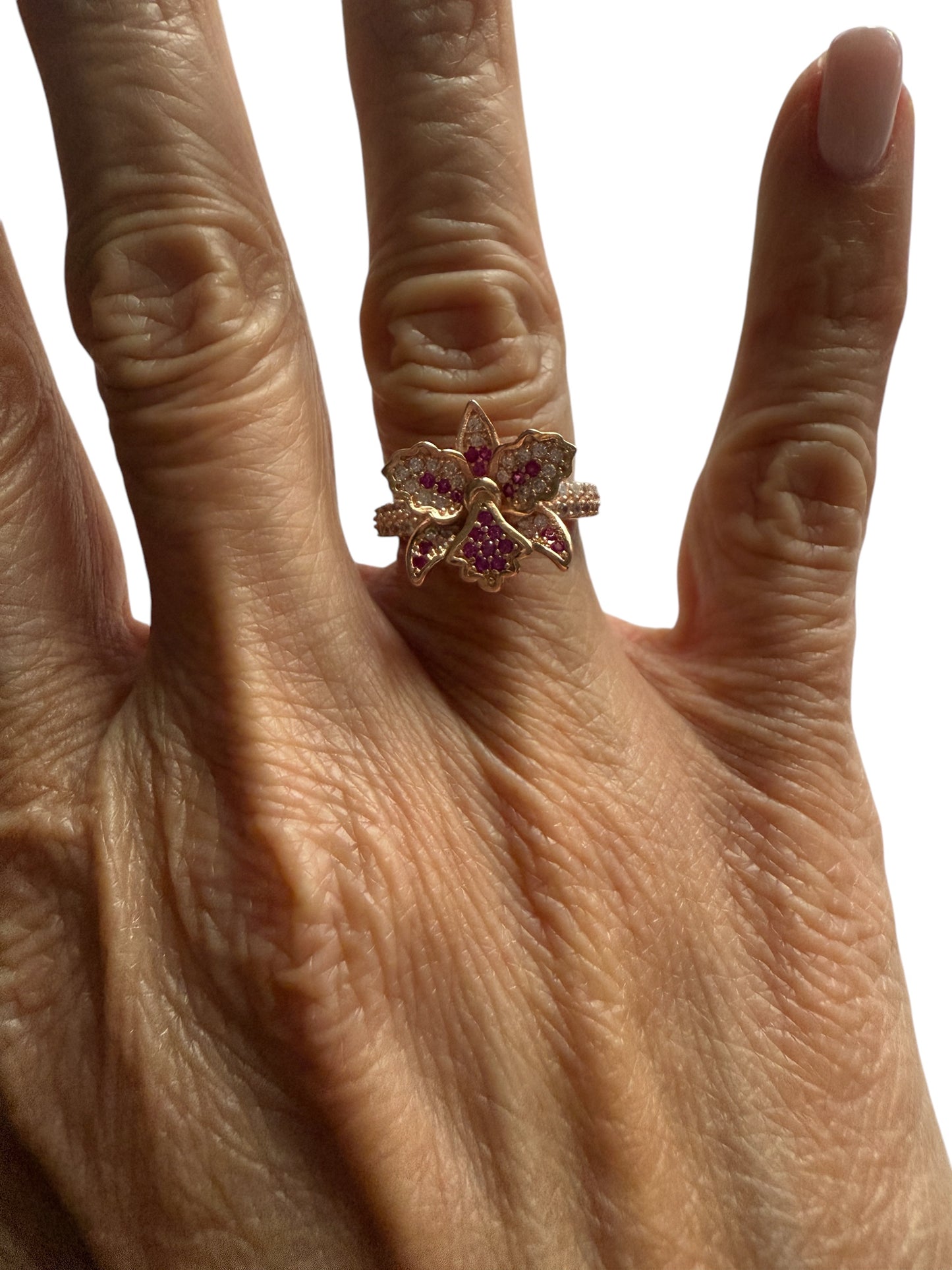 CattaLuisa Collection of Rings- Cattleya Flower Ring
