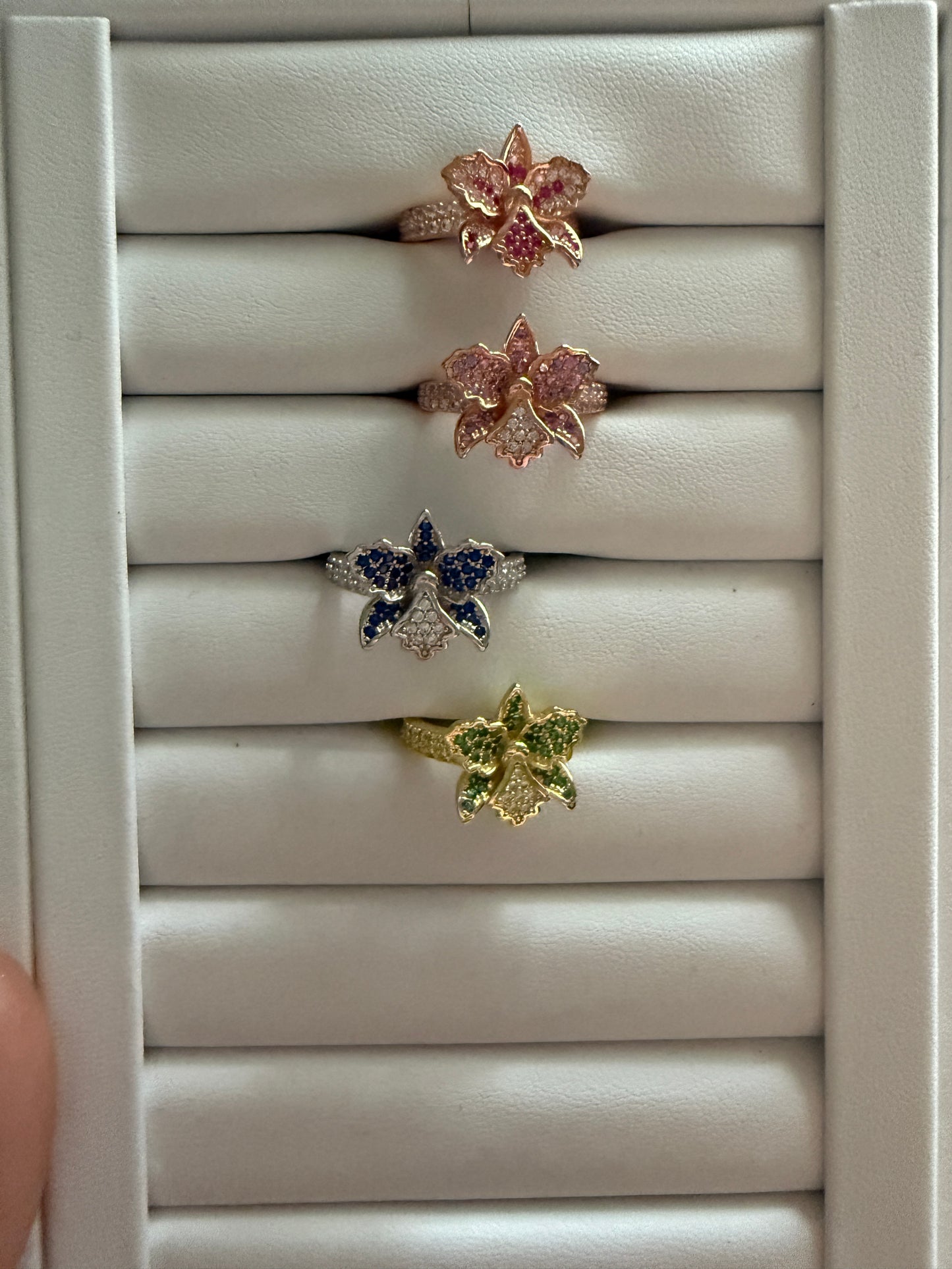 CattaLuisa Collection of Rings- Cattleya Flower Ring