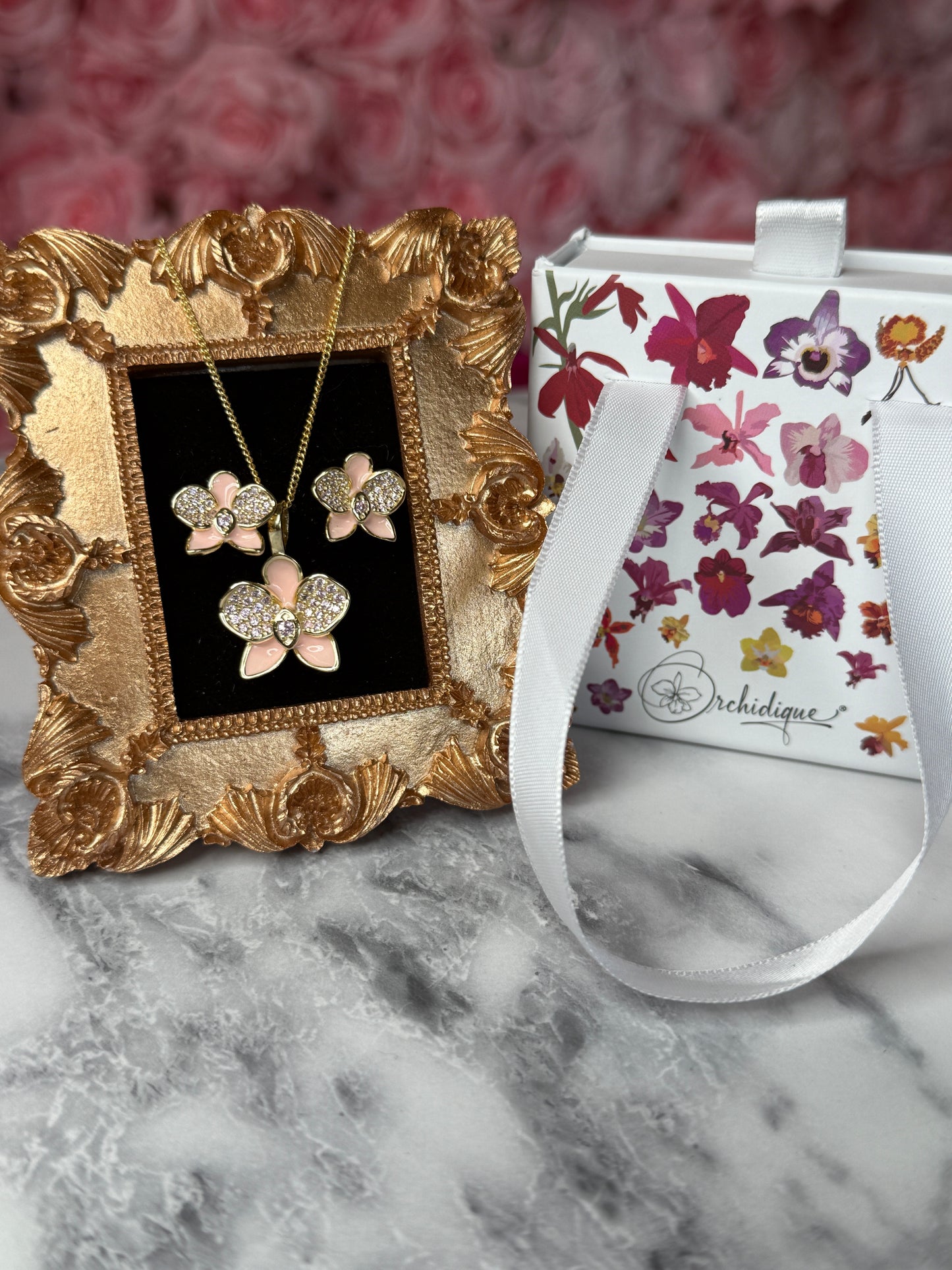 Whispers Glow Collection: Baby Pink Phalaenopsis Orchid Set