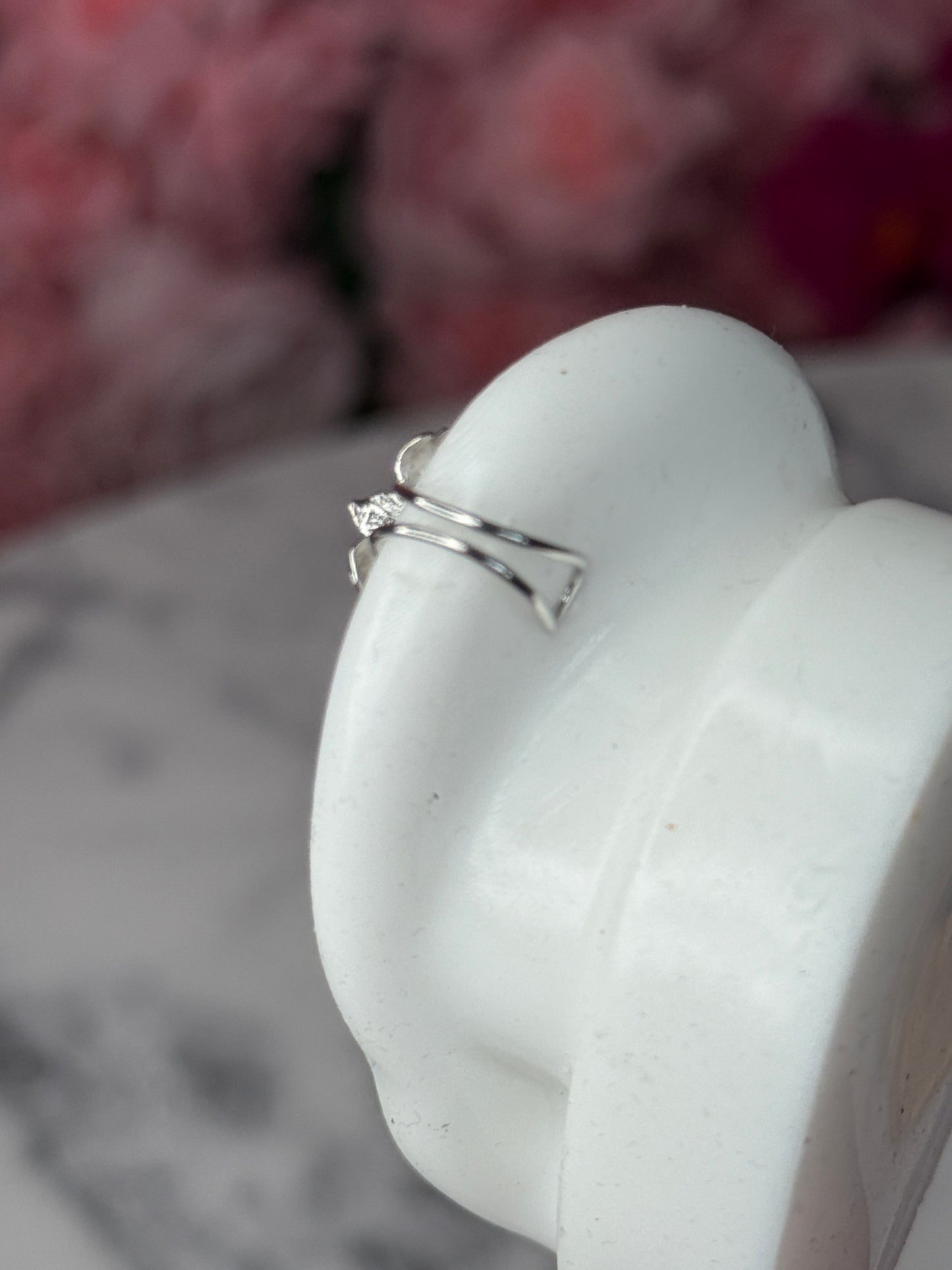 Cattleya Orchid Ear Cuff, Sterling Silver No Piercing Earring