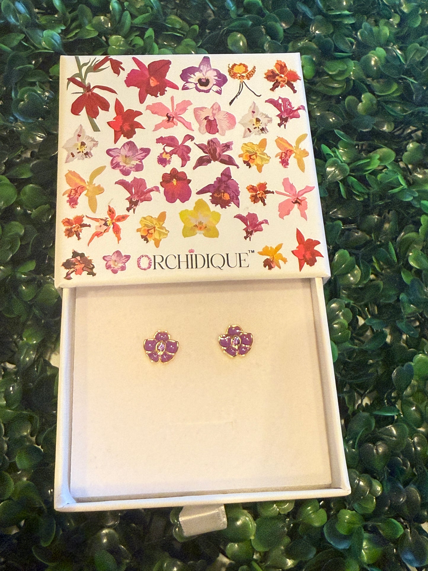 Mini Vanda Studs Orchid Earrings