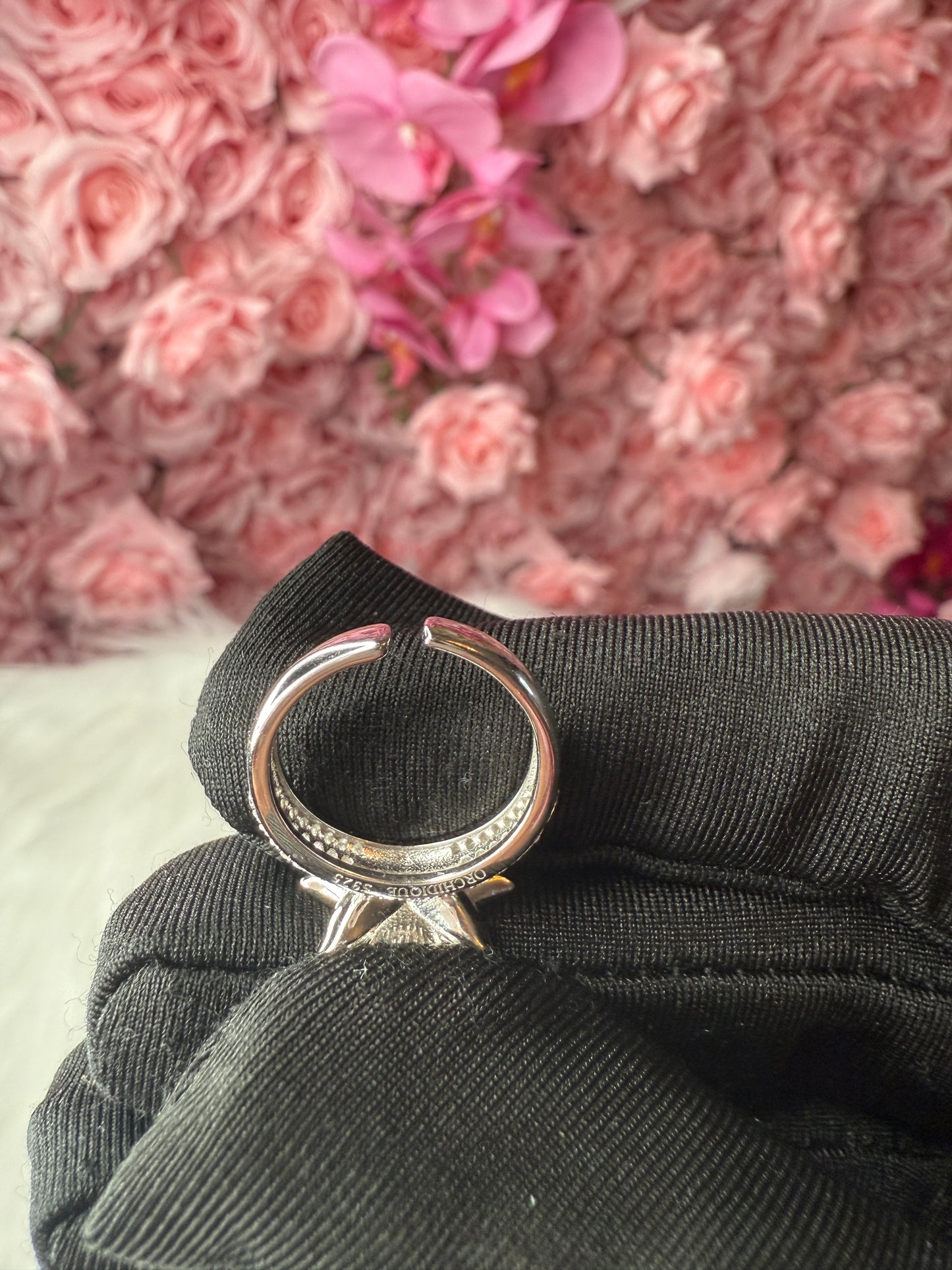 Blue Orchid Ring • Cattleya Violecea- Inspired Orchid Ring