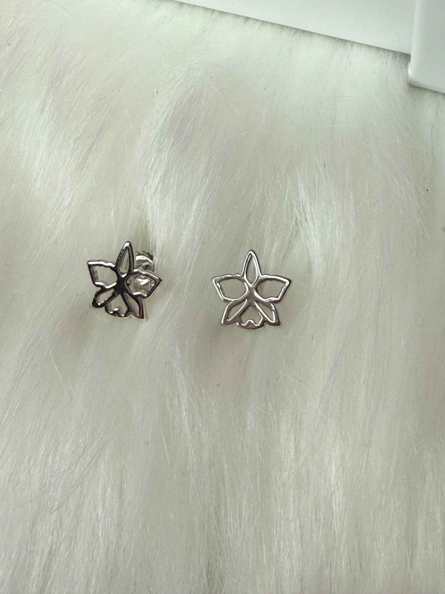 Dainty Orchid Earrings: Cattleya Earrings, Orchid Earrings Studs, Sterling Silver Orchid Post Earrings •
