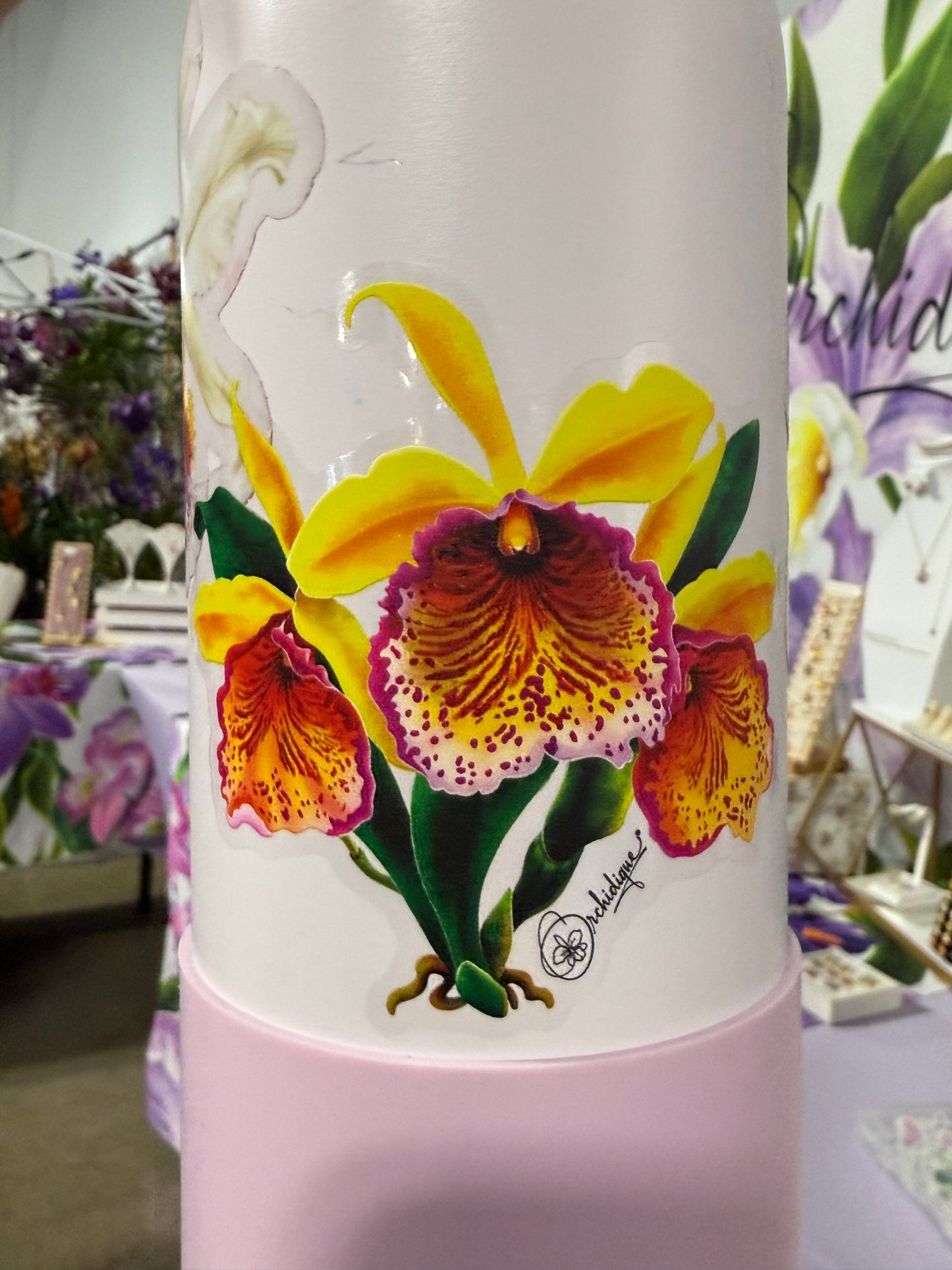 Orchid Yellow Spotted Cattleya Sticker