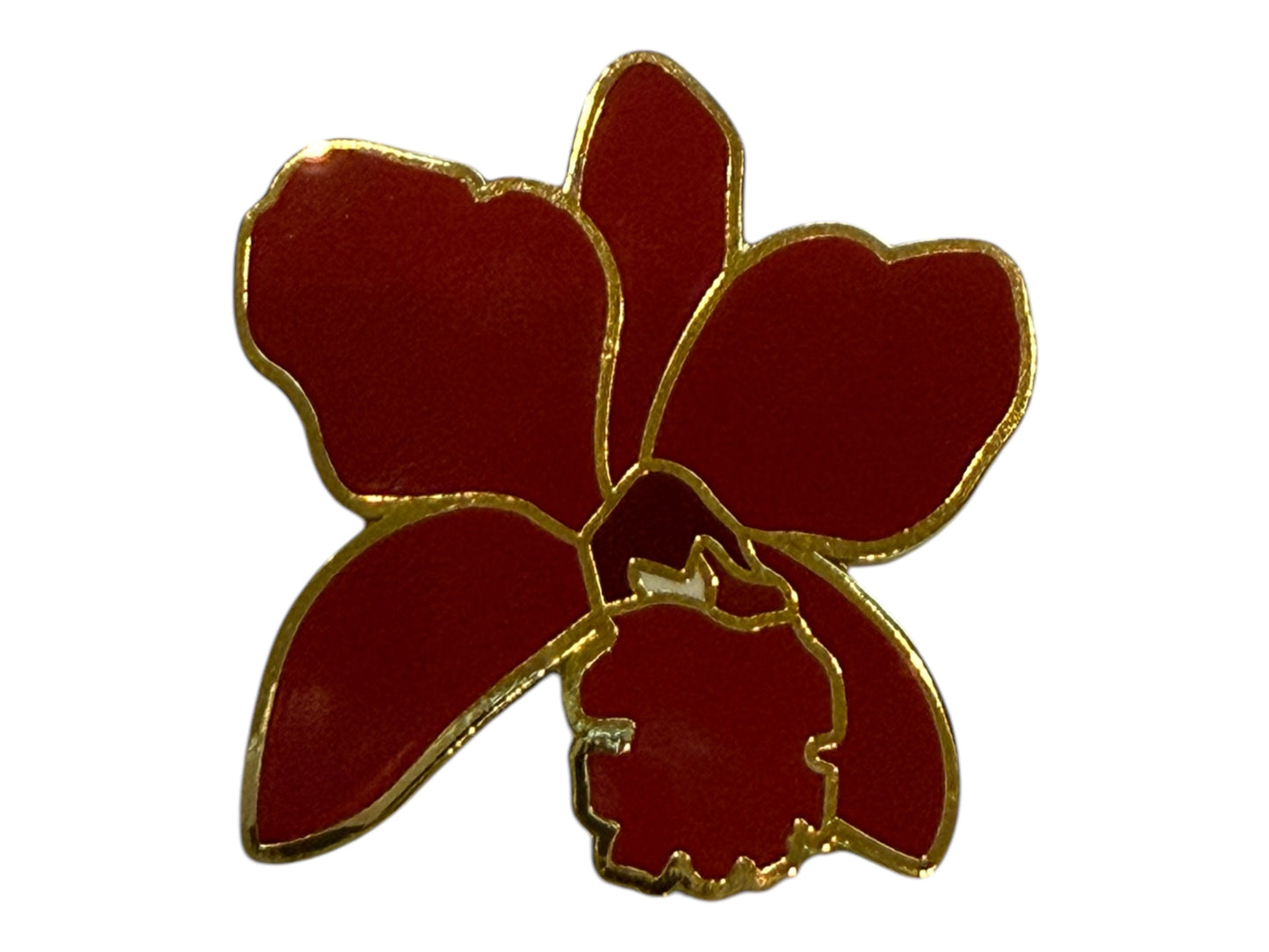 Purple lueddemanniana-Inspired Orchid Flower Enamel Pin