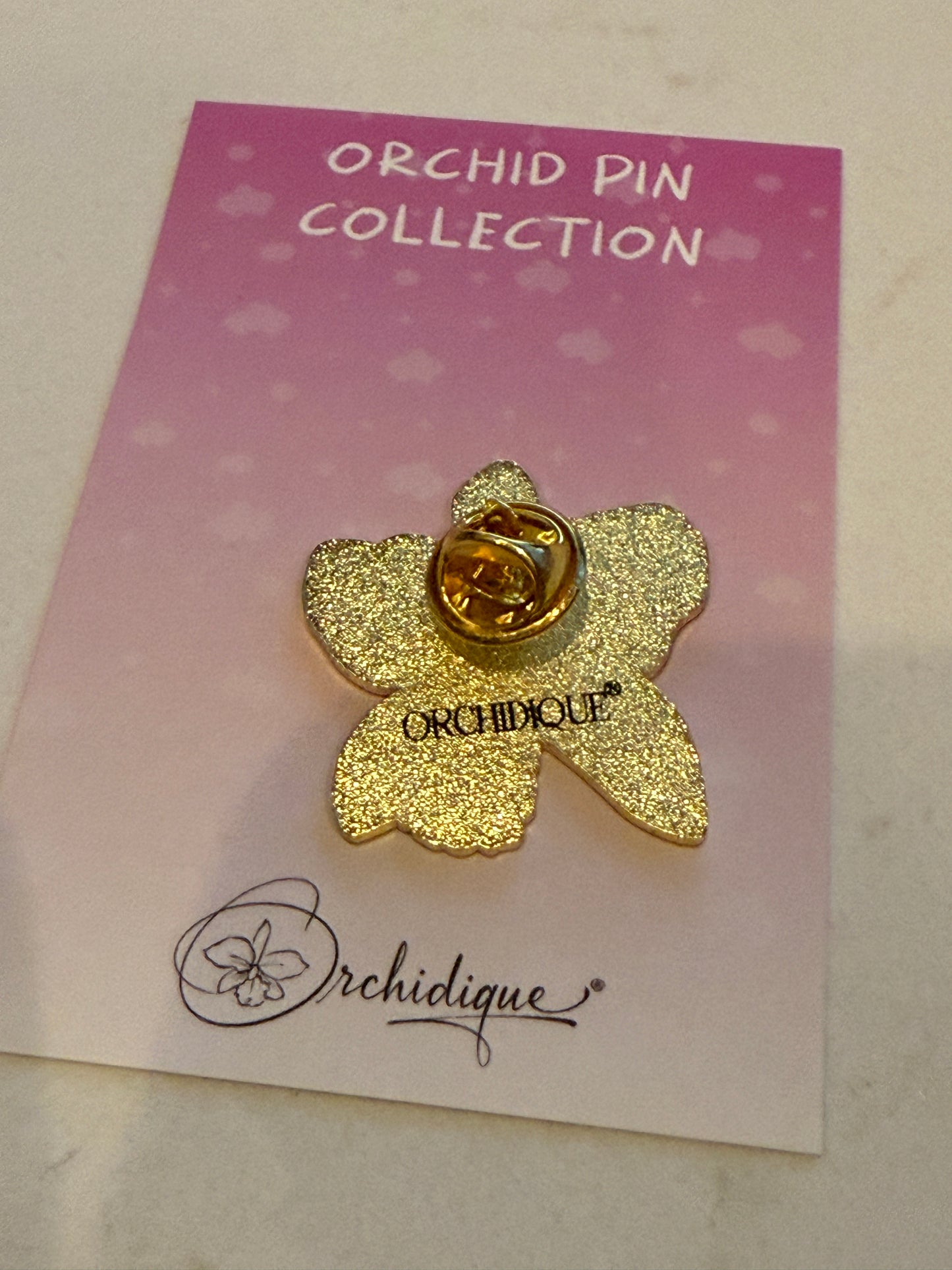 Purple lueddemanniana-Inspired Orchid Flower Enamel Pin