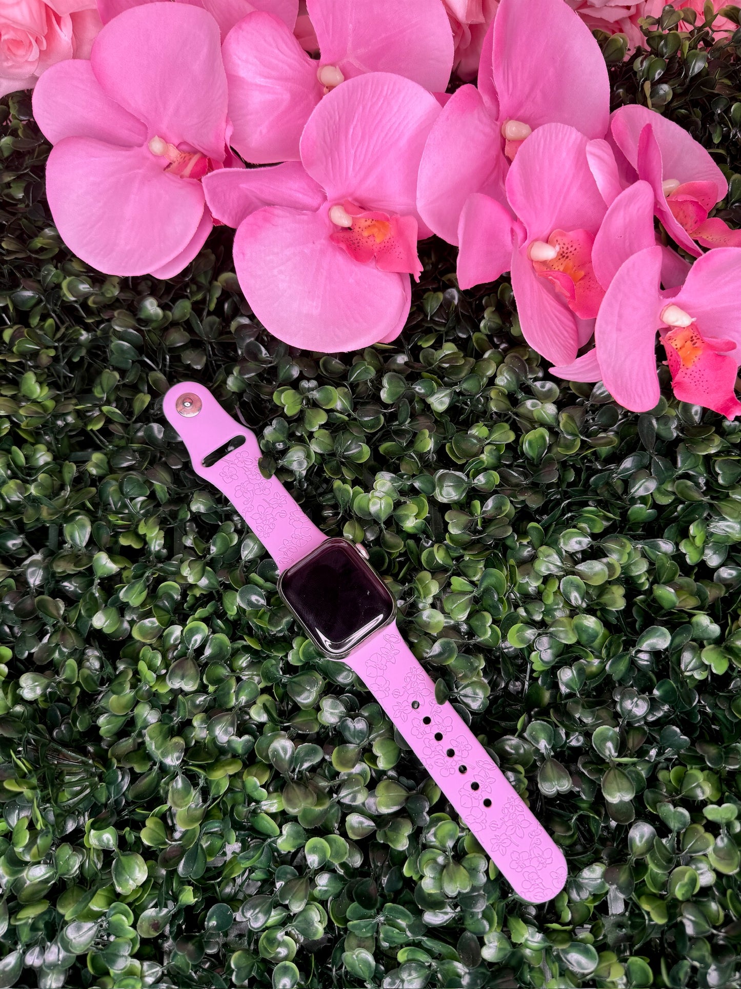 Phalaenopsis Engraved Apple Watch Bands