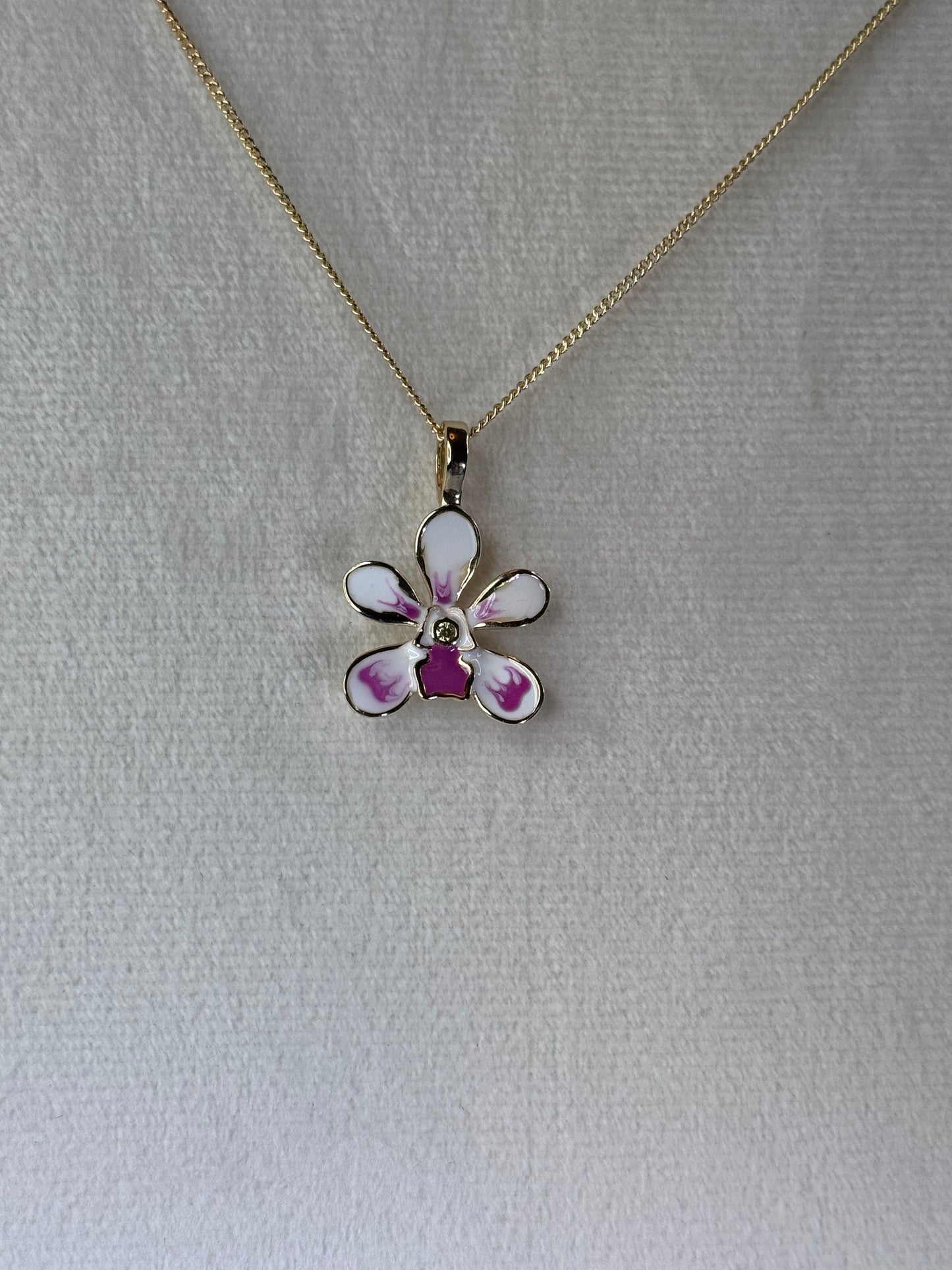 Vanda Loke-inspired Orchid Vanda Flower Pendant Jewelry