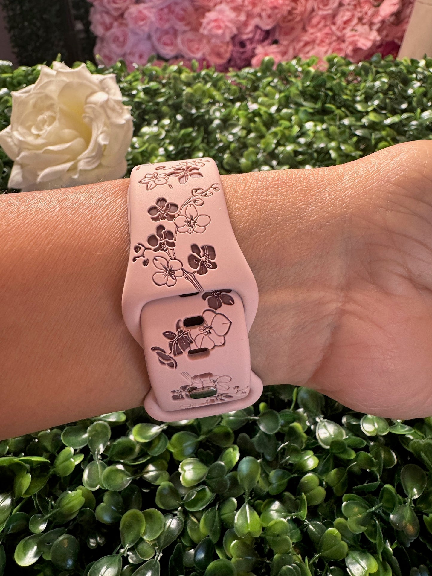 Phalaenopsis Engraved Apple Watch Bands