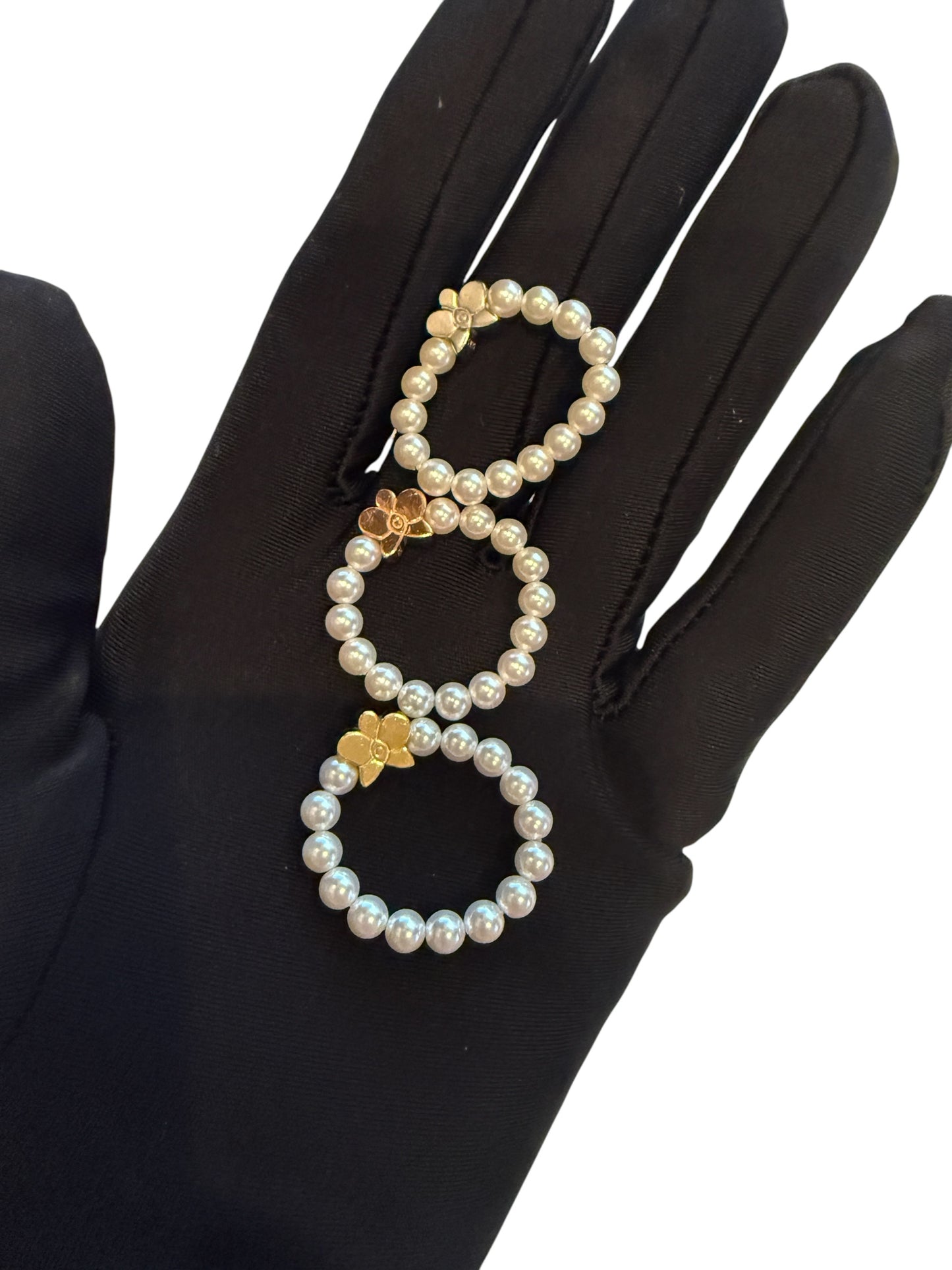 Pearl Orchid Ring: Phalaenopsis Stackable Ring