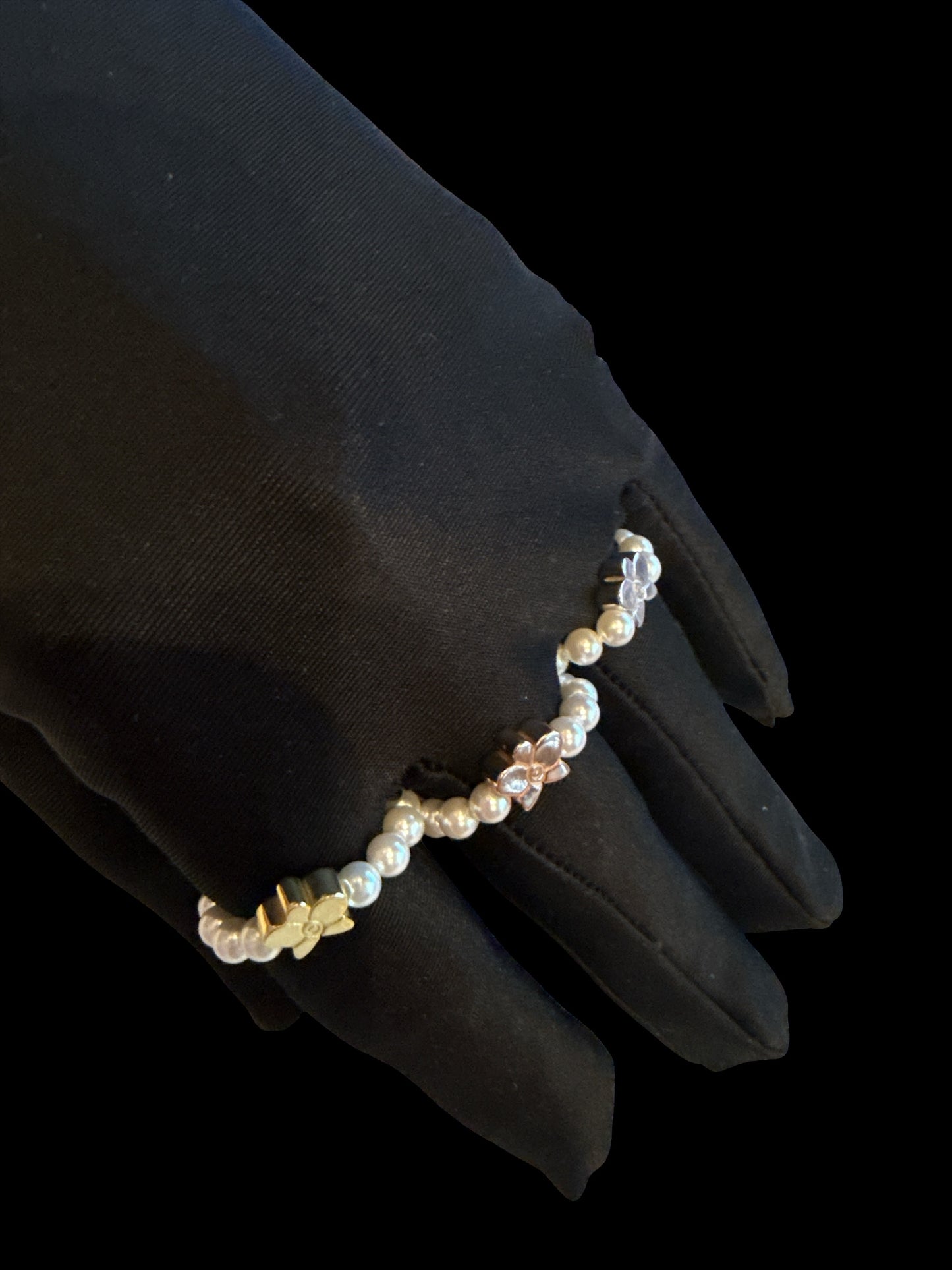 Pearl Orchid Ring: Phalaenopsis Stackable Ring