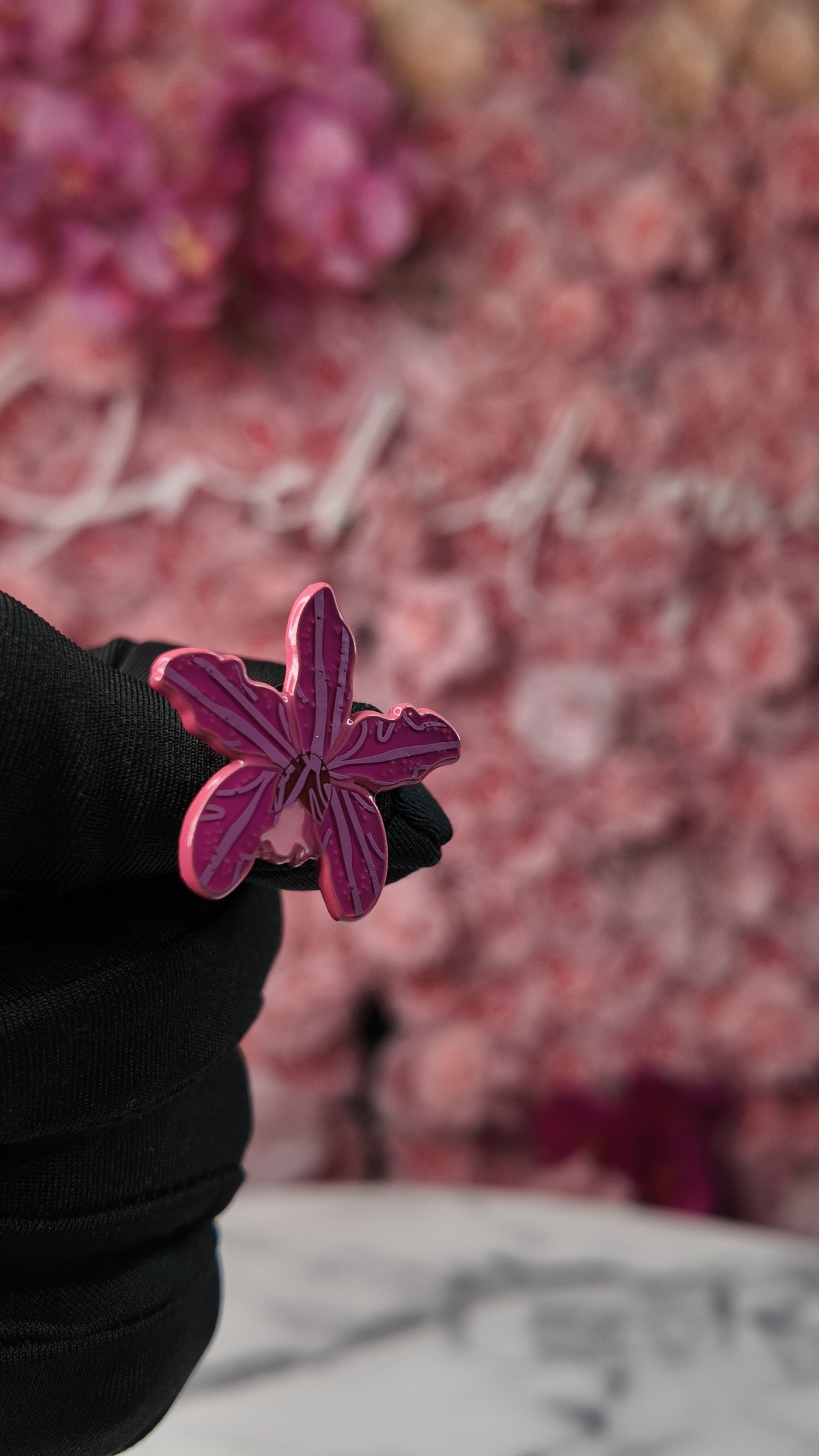 Cattleya Hybrid Orchid Flower Enamel Pin