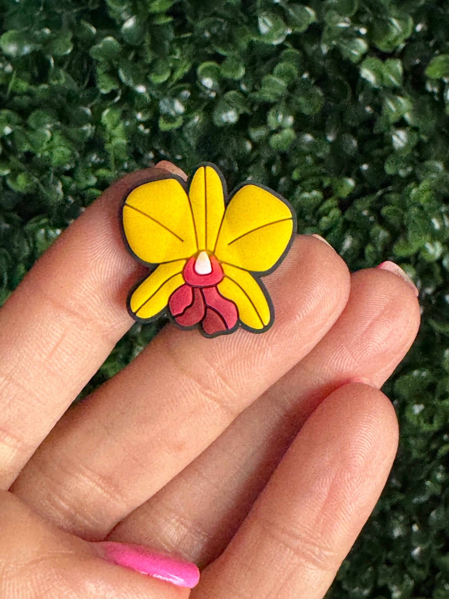 Cattleya Orchid Shoe Charms for Crocs • Vibrant Yellow, Fuschia, Purple, White & Red Orchids • Unique Floral Jibb Charms • Orchidique™ - Orchidique
