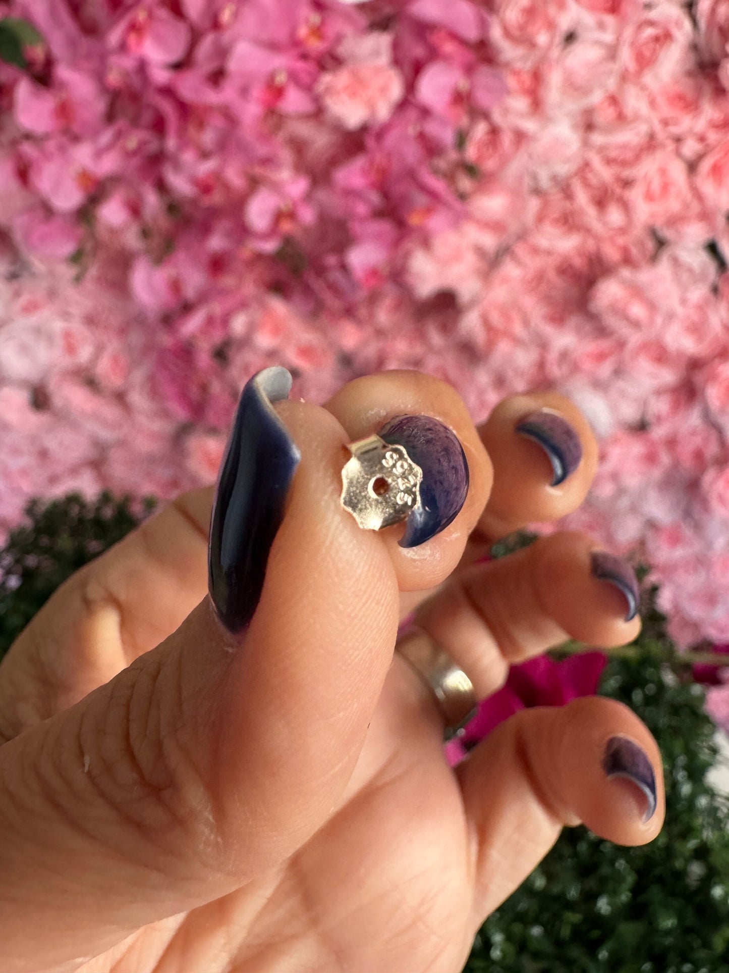Rose Gold Zircon Saphire Cattleya Orchid Earrings • September Birthstone Jewelry • Flower Earrings • Floral Jewelry Gift for her