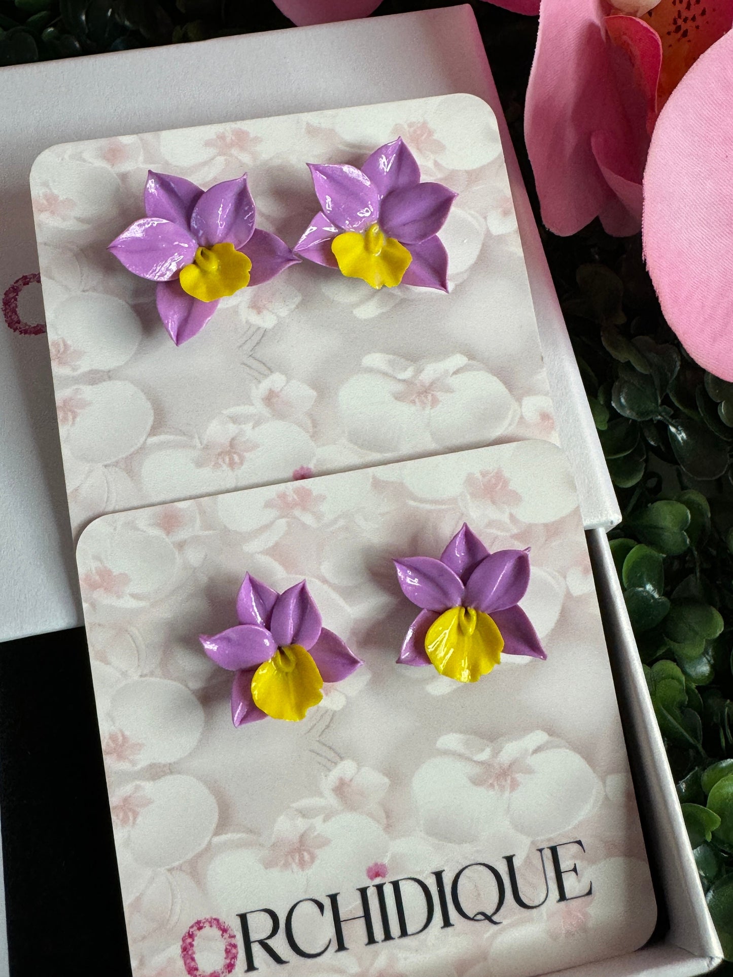 Orchid Oasis: Rose Pink Cattleya Orchid Earrings • Unique Handmade Floral Jewelry • Bridesmaid Gift• Flower Earrings - Orchidique