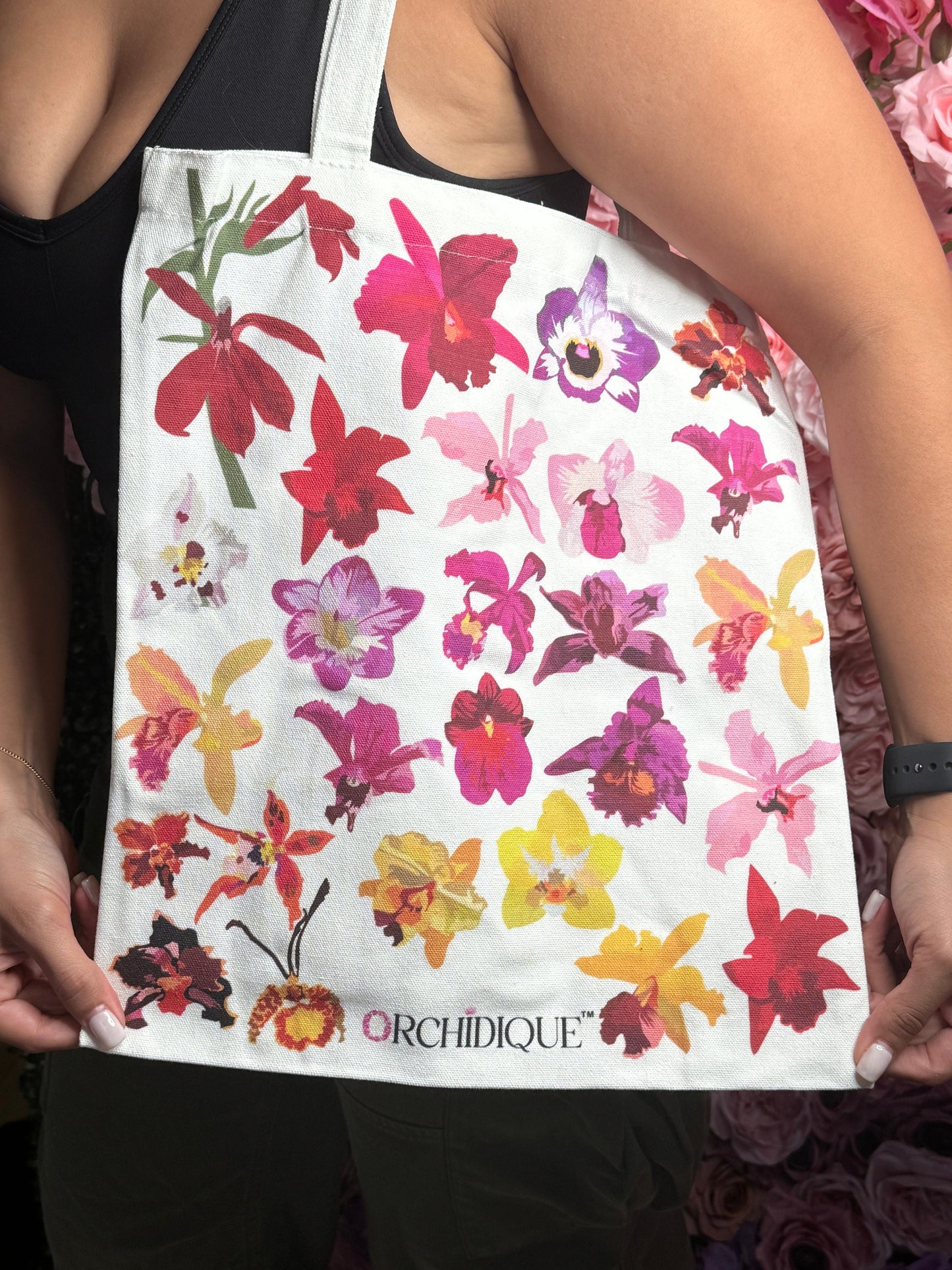 Orchid Oasis Shopping Tote • Tropical Floral Paradise Travel Bag• Beach & Everyday Essential - Orchidique