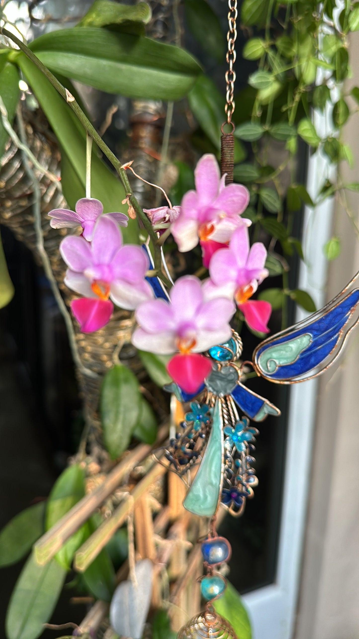 Purple Zircon Gold Orchid Stud Earrings –Inspired by my “Cutie” flower :Novelty Phalaenopsis Orchid Flower Earrings • 14K Gold Plated Studs