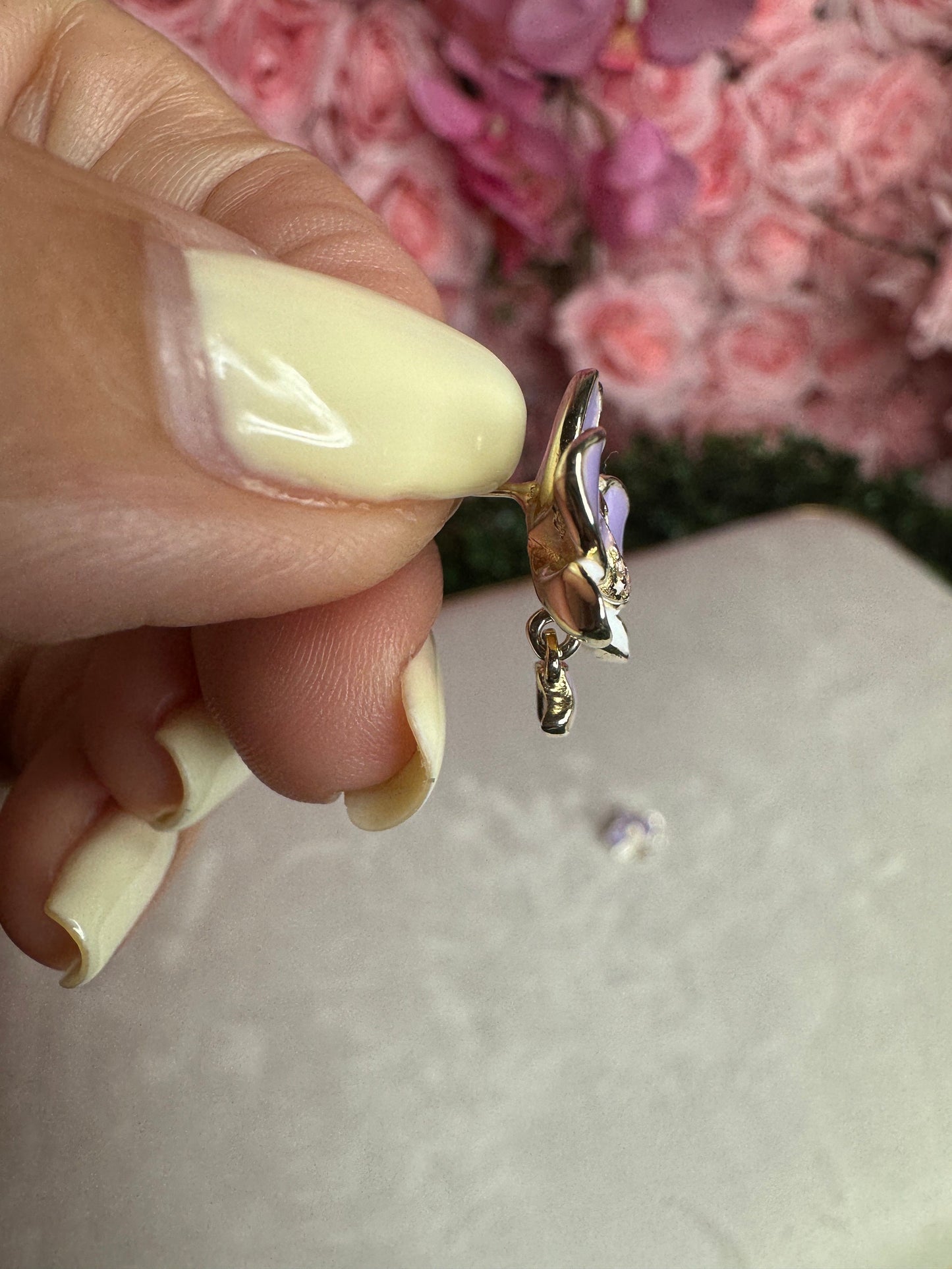 Purple Phalaenopsis Orchid Stud Earrings –Inspired by my “Cutie” flower • Orchid Flower Earrings • Sterling Silver Gold Plated Studs