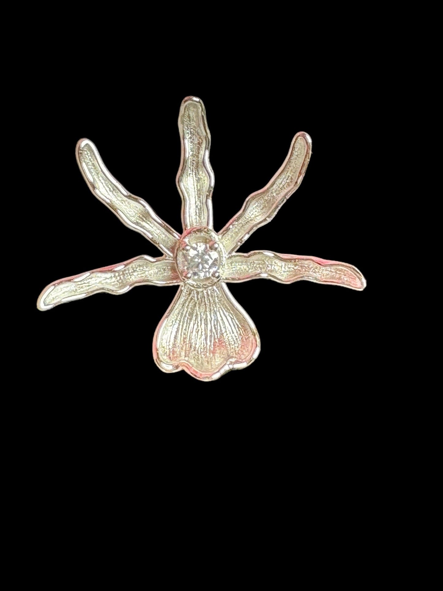 Schomburgkia Silver Orchid Dangle Earrings β’ Sterling Silver Orchid Earrings with Arching Hoop β’ Unique Floral Jewelry
