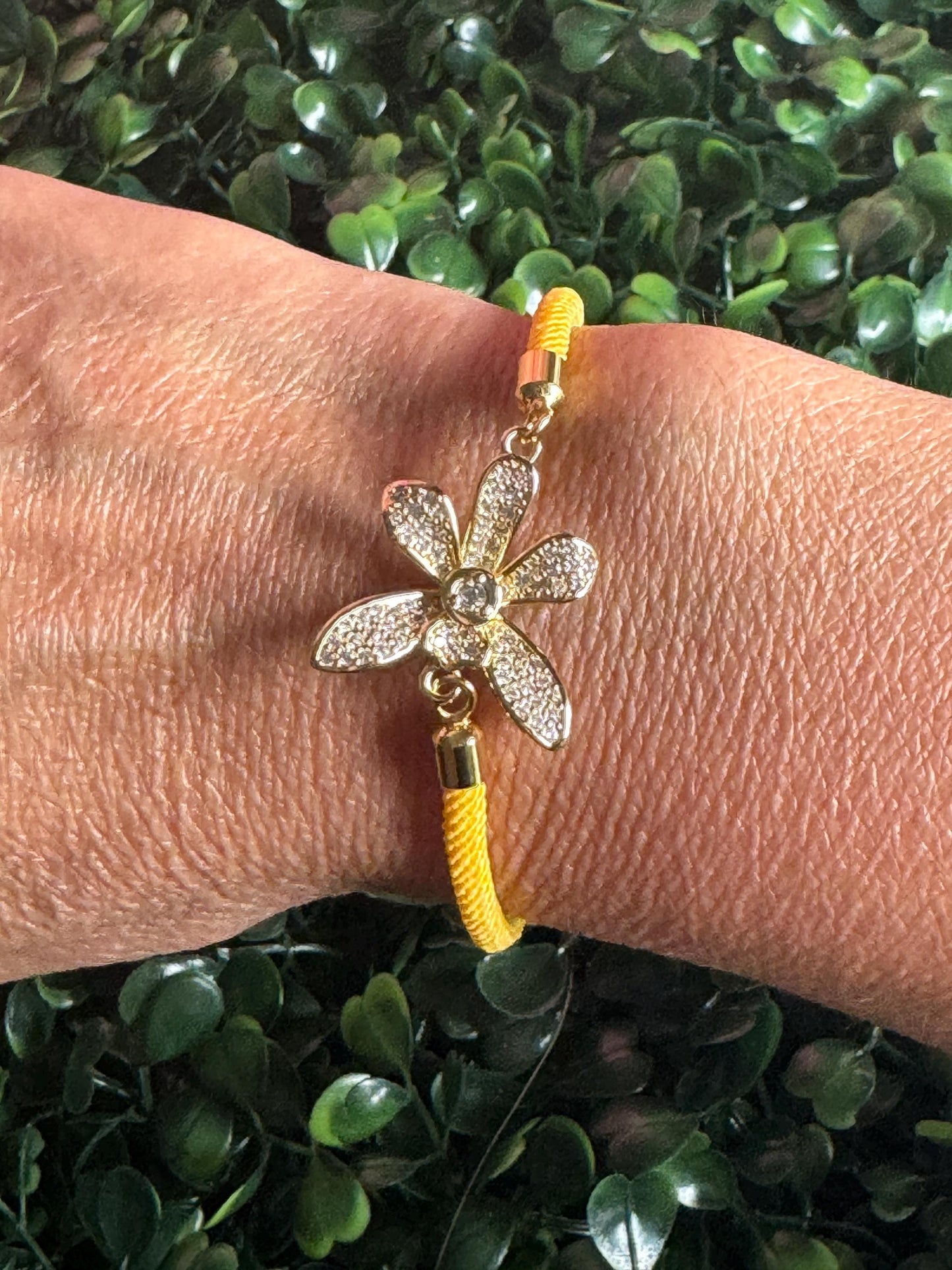 Vanda Orchid Clear Zircons Flower Bracelet • Friendship Bracelet • Birthday Gift • Unique Gift for Her - Orchidique
